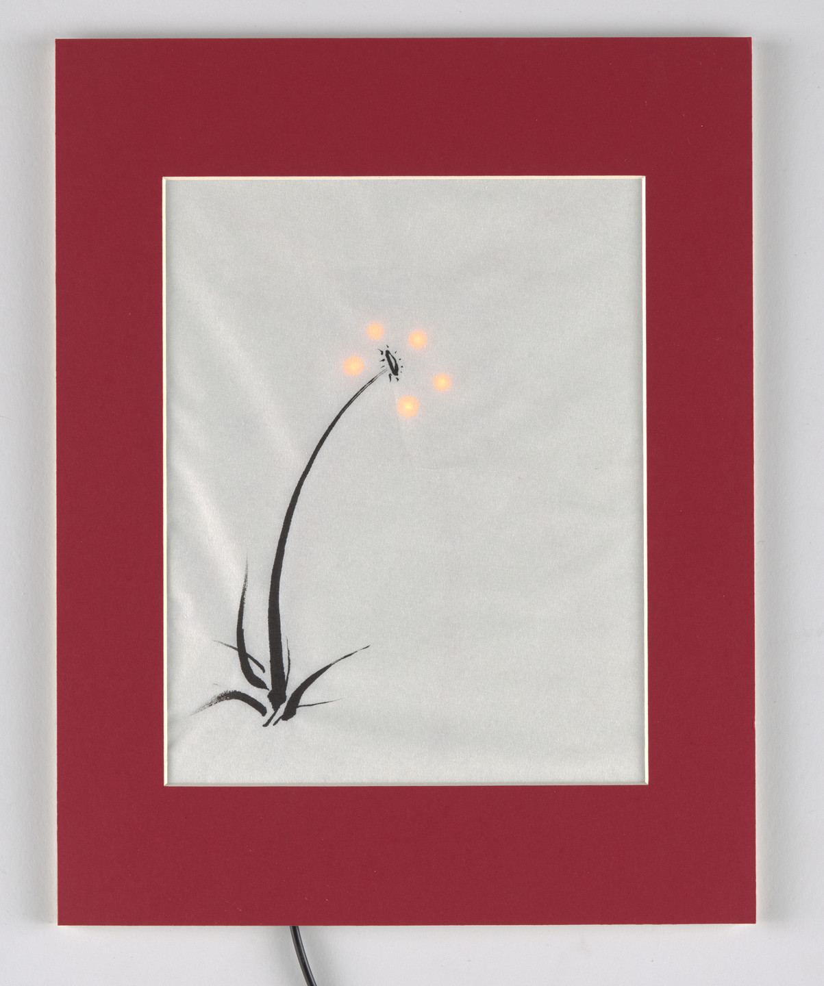 Jie Qi, Andrew &#34;Bunnie&#34; Huang. Circuit Stickers (Dandelion) (Painting demonstrating Circuit Sticker capabilities). 2014