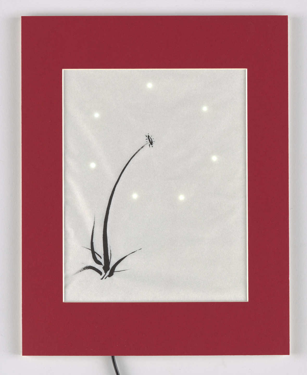 Jie Qi, Andrew &#34;Bunnie&#34; Huang. Circuit Stickers (Dandelion) (Painting demonstrating Circuit Sticker capabilities). 2014