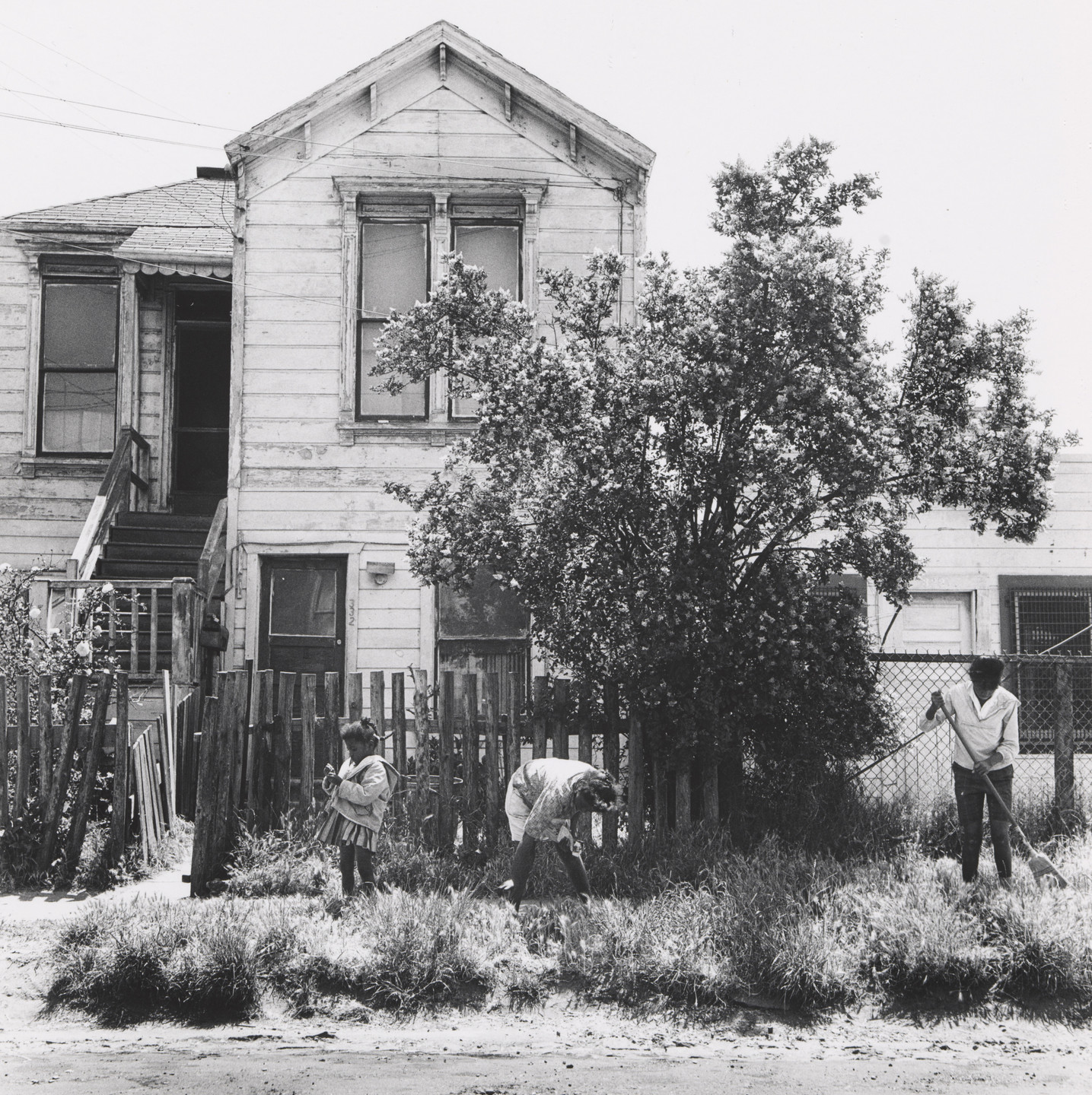 Joanne Leonard. Sweeping, West Oakland, CA. c. 1963-72