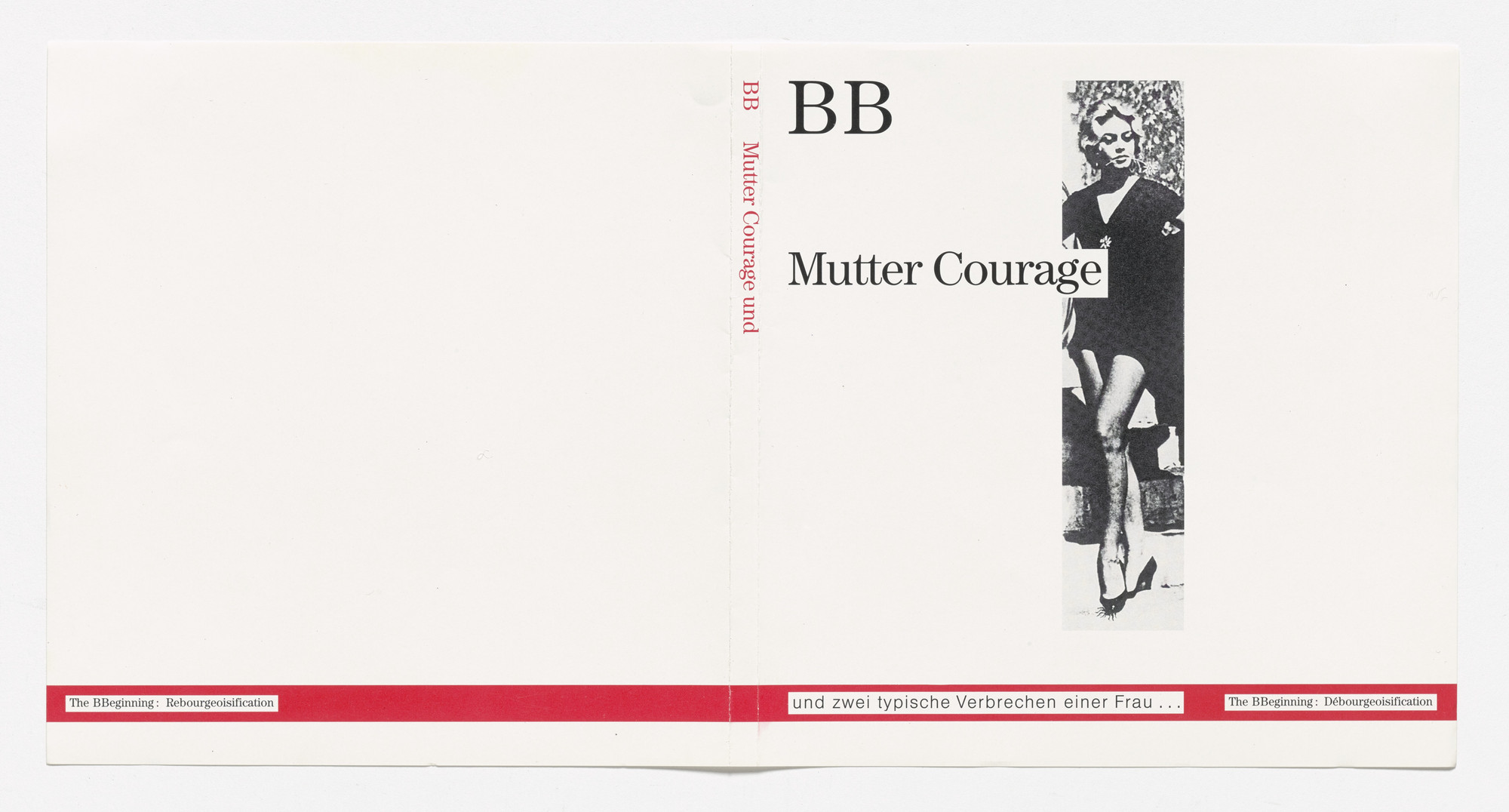Rosemarie Trockel. BB Mutter Courage und zwei typische Verbrechen einer Frau (BB Mother Courage and Two Typical Crimes of a Woman) from Book Drafts. 1993