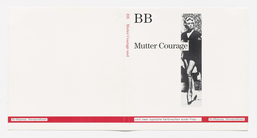 BB Mutter Courage und zwei typische Verbrechen einer Frau (BB Mother Courage and Two Typical Crimes of a Woman) from Book Drafts