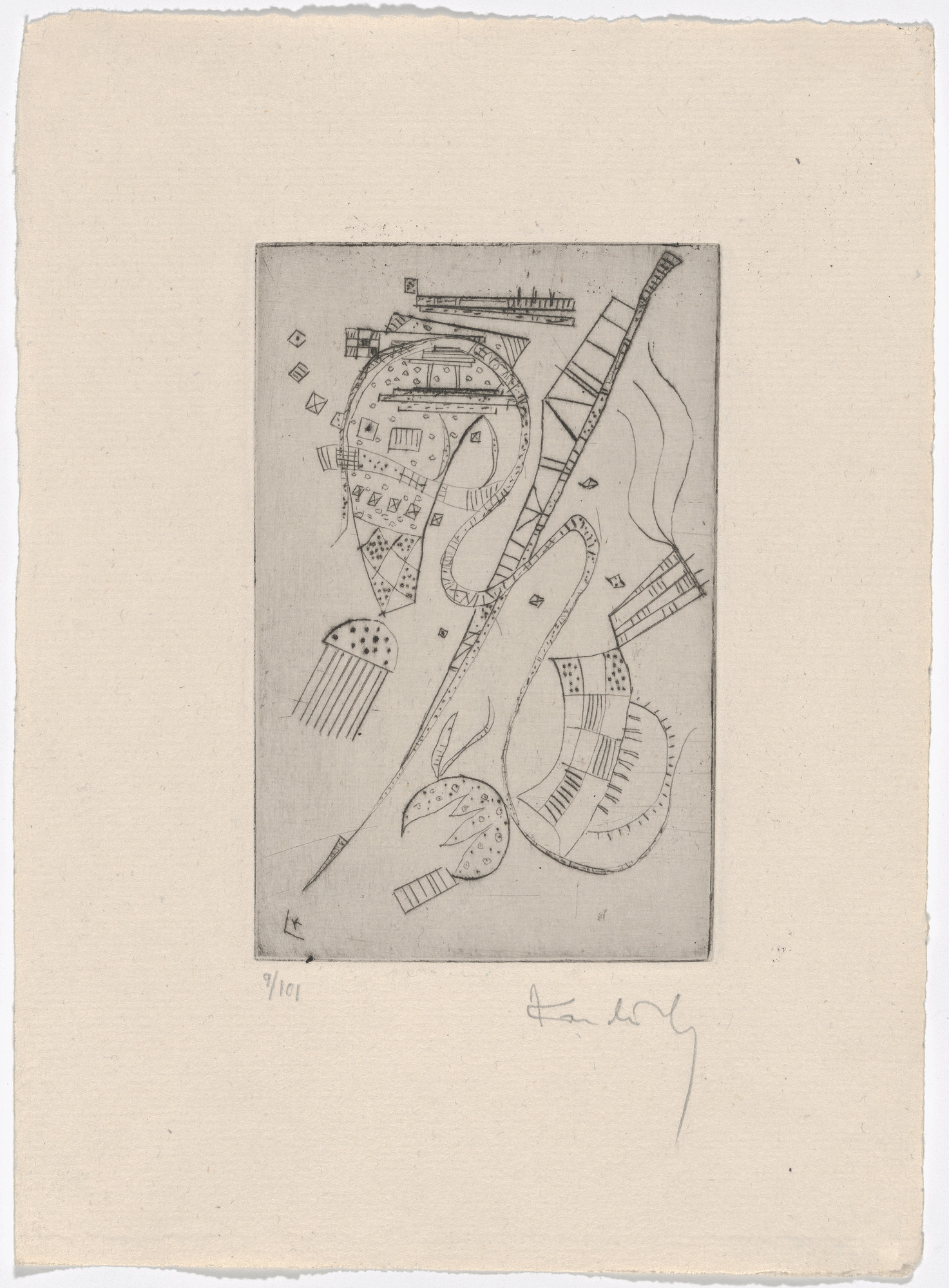 Vasily Kandinsky. Plate (folio 8) from Fraternity