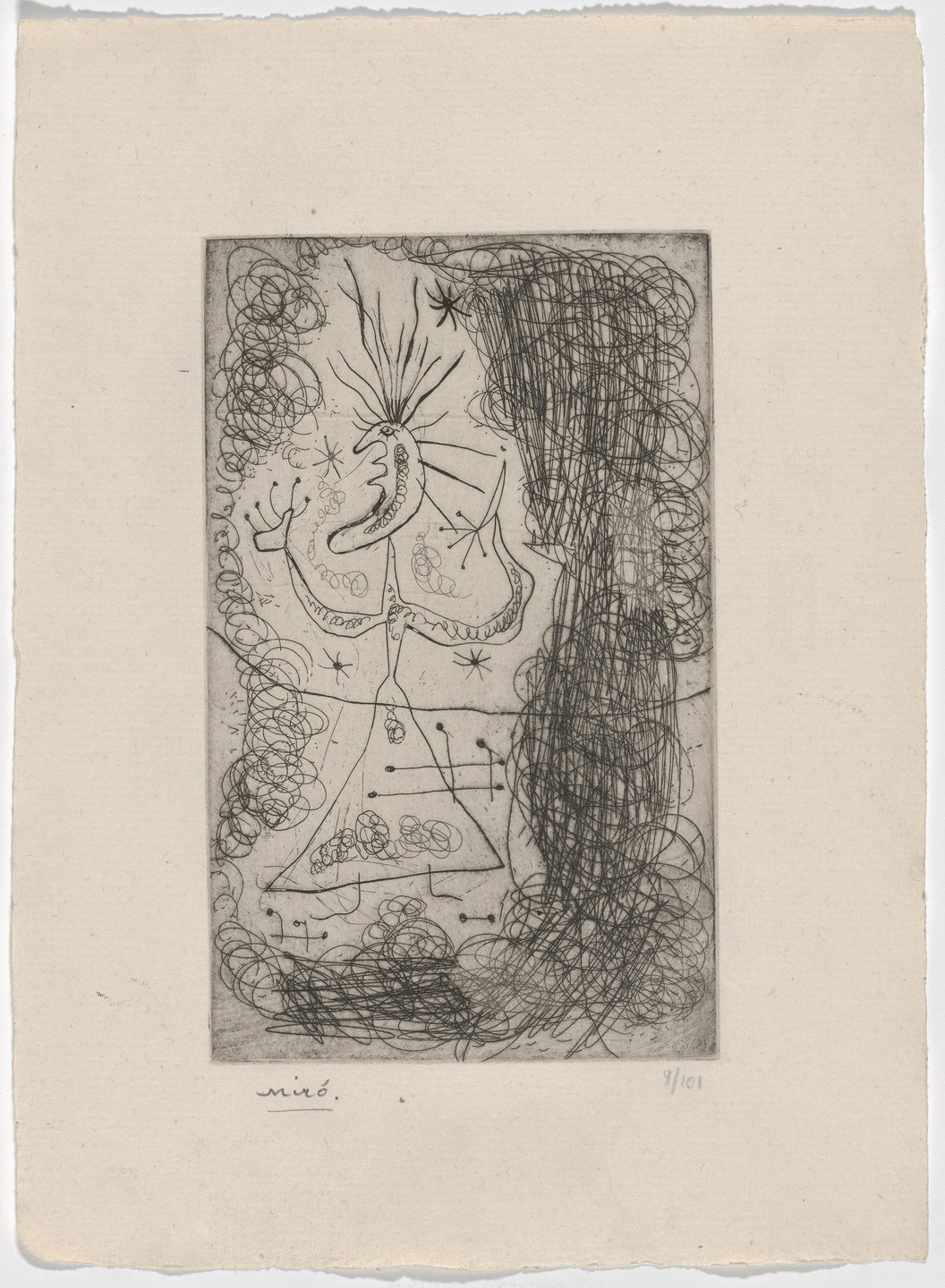 Joan Miró. Plate (folio 10) from Fraternity. 1939