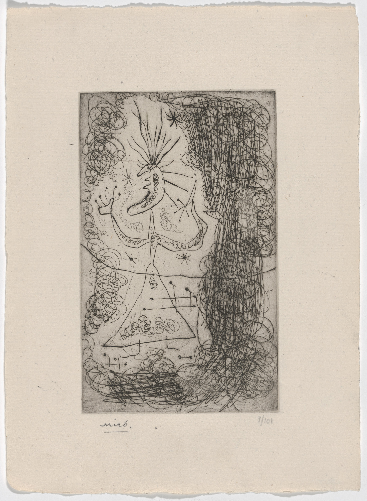 Joan Miró. Plate (folio 10) from Fraternity