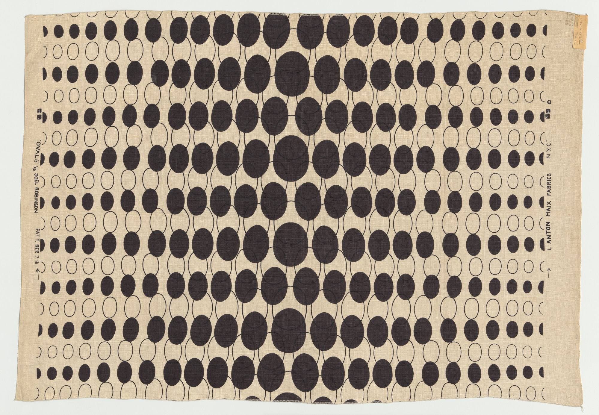 Joel Robinson. Ovals textile. c. 1951