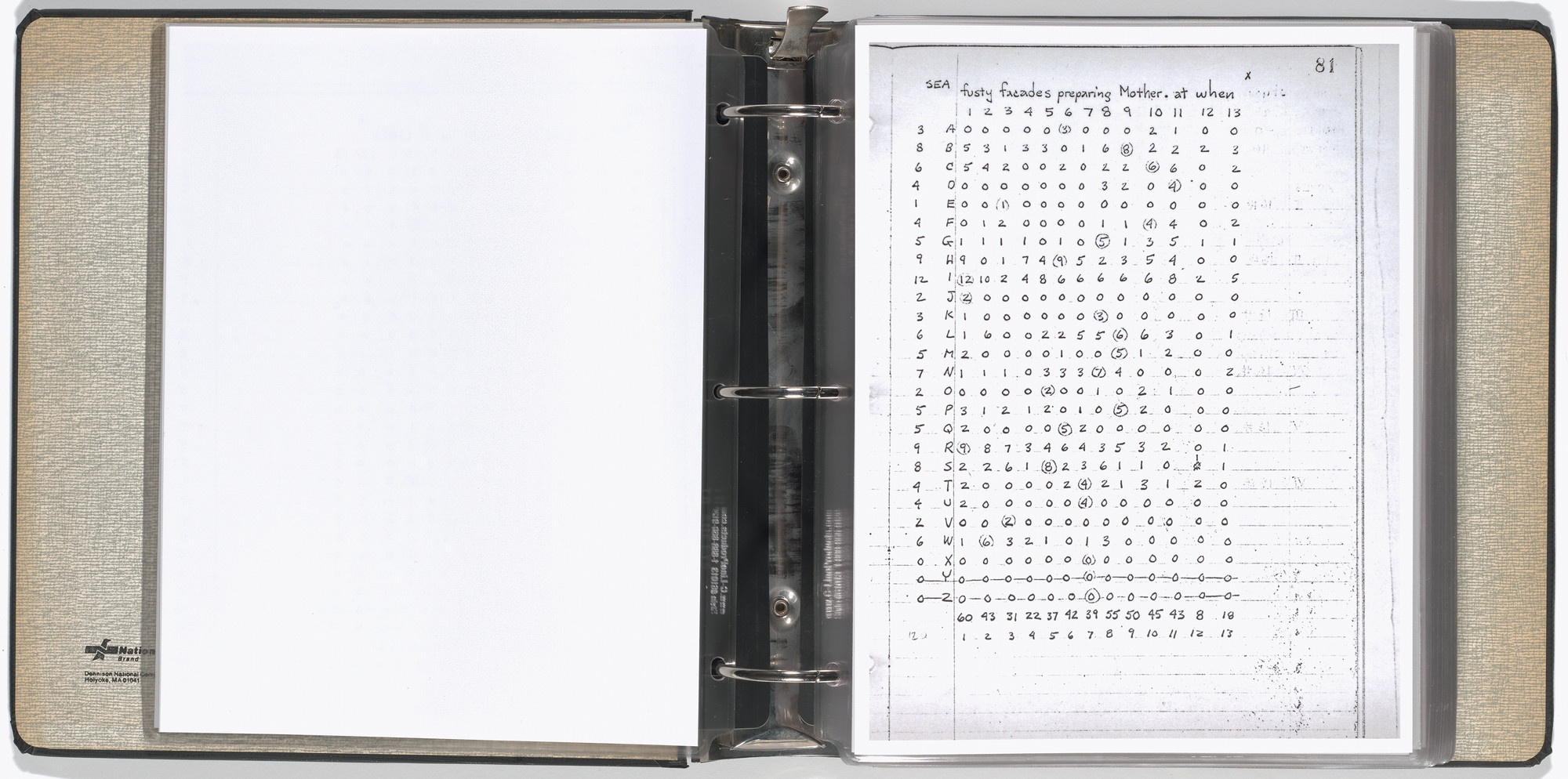 Mel Bochner, Carl Andre, Arthur Babakhanian, Jo Baer, John Cage, M. Carsiodes, Tom Clancy, Dan Flavin, James Ingo Freed, Milton Glaser, Dan Graham, Eva Hesse, Alfred Jensen, Donald Judd, Michael Kirby, William Kolakoski, Robert Lepper, Sol LeWitt, Robert Mangold, Robert Moskowitz, Tom Russell, Scientific American, Robert Smithson, Kenneth Snelson, Karlheinz Stockhausen, Tippetts-Abbett-McCarthy-Stratton (Engineers and Architects), Various Artists. Working Drawings and Other Visible Things on Paper Not Necessarily Meant to be Viewed as Art. 1966