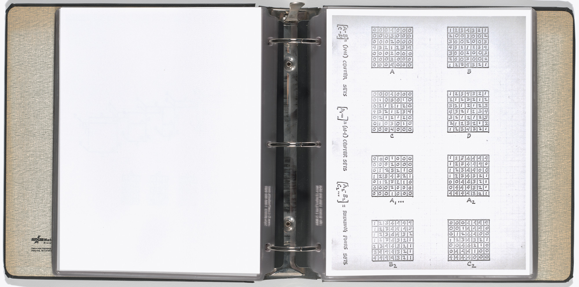 Mel Bochner, Carl Andre, Arthur Babakhanian, Jo Baer, John Cage, M. Carsiodes, Tom Clancy, Dan Flavin, James Ingo Freed, Milton Glaser, Dan Graham, Eva Hesse, Alfred Jensen, Donald Judd, Michael Kirby, William Kolakoski, Robert Lepper, Sol LeWitt, Robert Mangold, Robert Moskowitz, Tom Russell, Scientific American, Robert Smithson, Kenneth Snelson, Karlheinz Stockhausen, Tippetts-Abbett-McCarthy-Stratton (Engineers and Architects), Various Artists. Working Drawings and Other Visible Things on Paper Not Necessarily Meant to be Viewed as Art. 1966