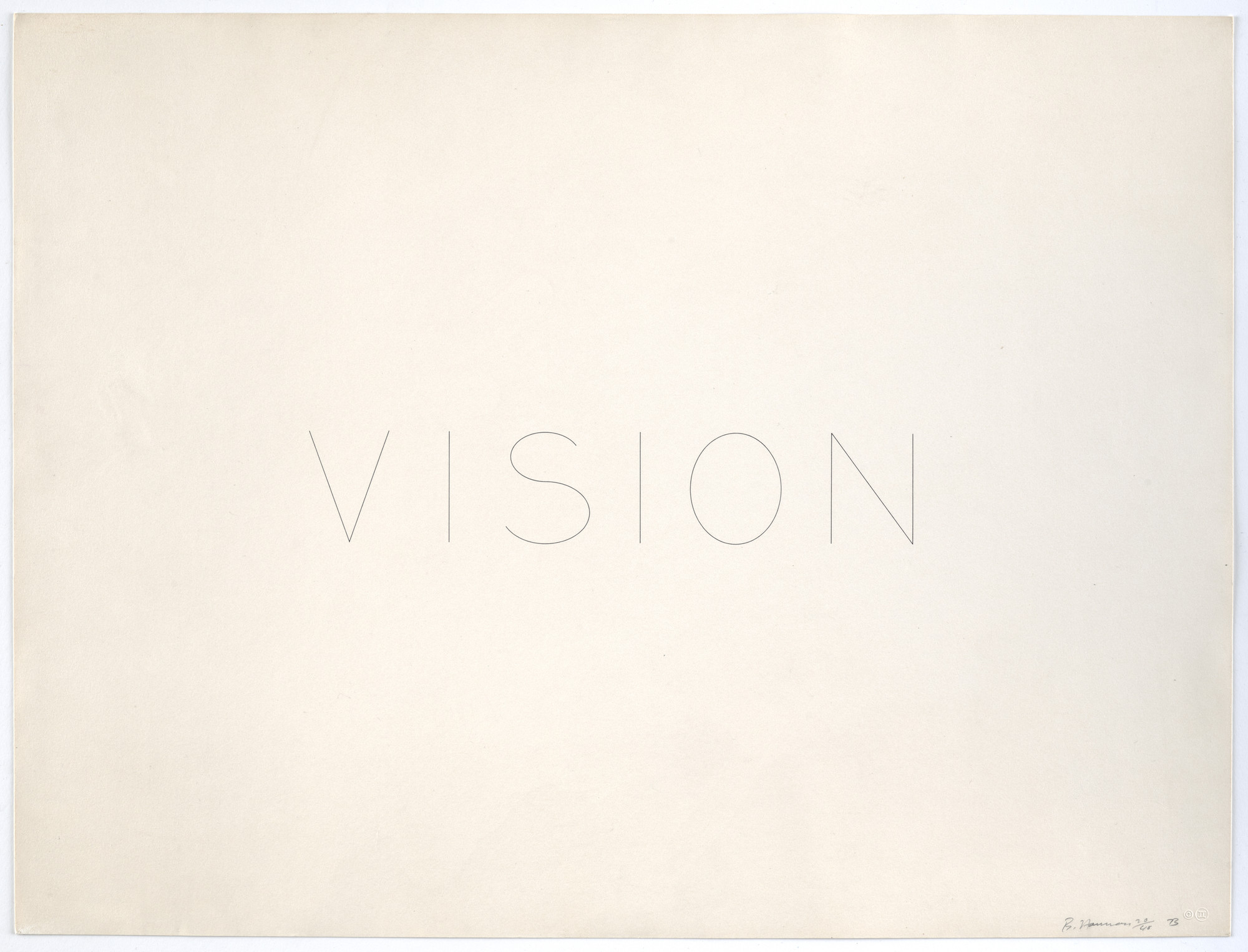 Bruce Nauman. Vision