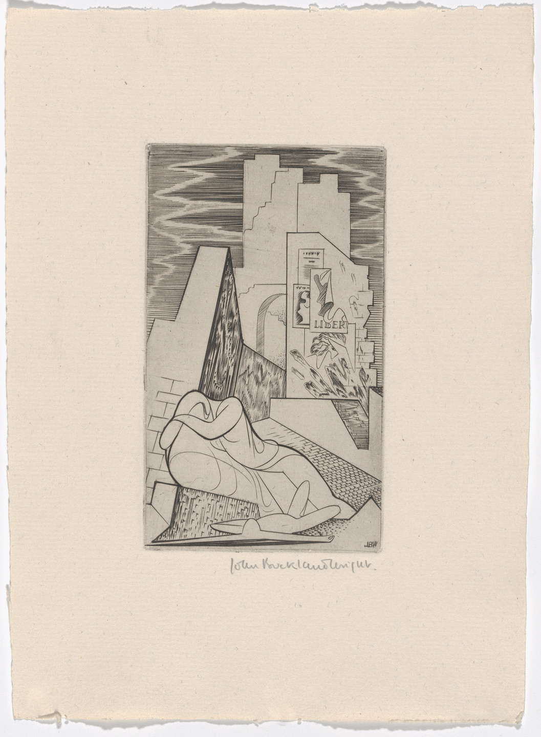 John Buckland-Wright. Plate (folio 4) from Fraternity. 1939