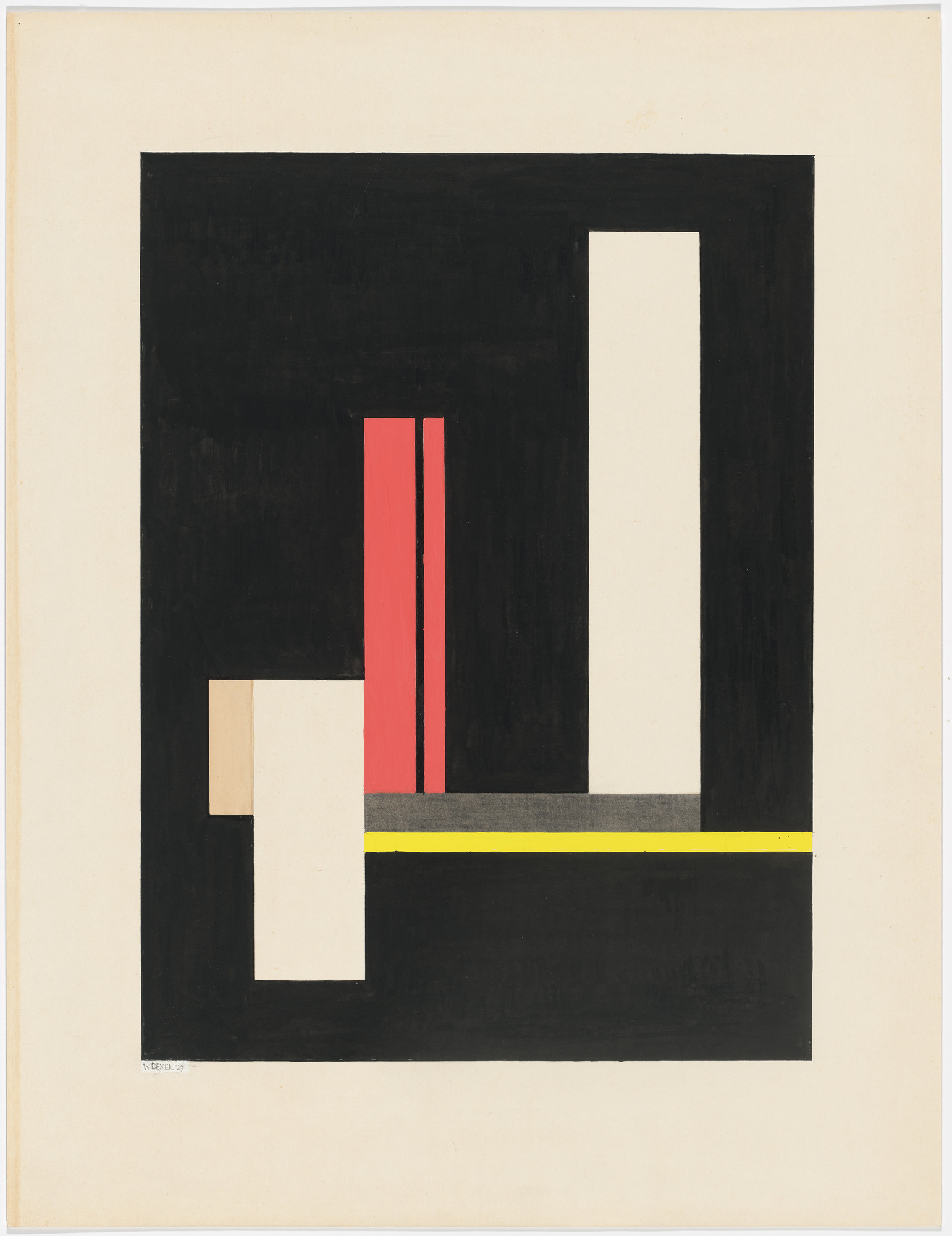 Walter Dexel. Two White Verticals, 27 XX