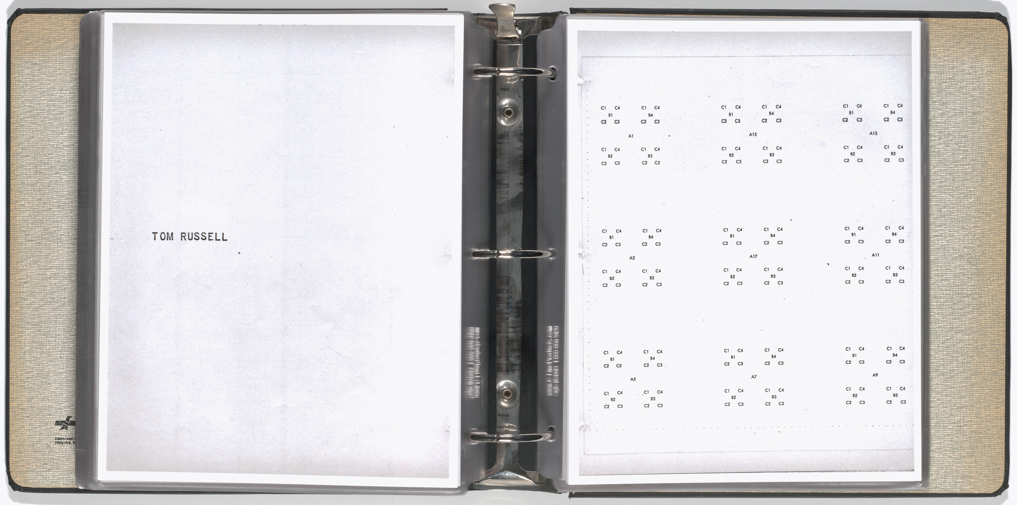 Mel Bochner, Carl Andre, Arthur Babakhanian, Jo Baer, John Cage, M. Carsiodes, Tom Clancy, Dan Flavin, James Ingo Freed, Milton Glaser, Dan Graham, Eva Hesse, Alfred Jensen, Donald Judd, Michael Kirby, William Kolakoski, Robert Lepper, Sol LeWitt, Robert Mangold, Robert Moskowitz, Tom Russell, Scientific American, Robert Smithson, Kenneth Snelson, Karlheinz Stockhausen, Tippetts-Abbett-McCarthy-Stratton (Engineers and Architects), Various Artists. Working Drawings and Other Visible Things on Paper Not Necessarily Meant to be Viewed as Art. 1966