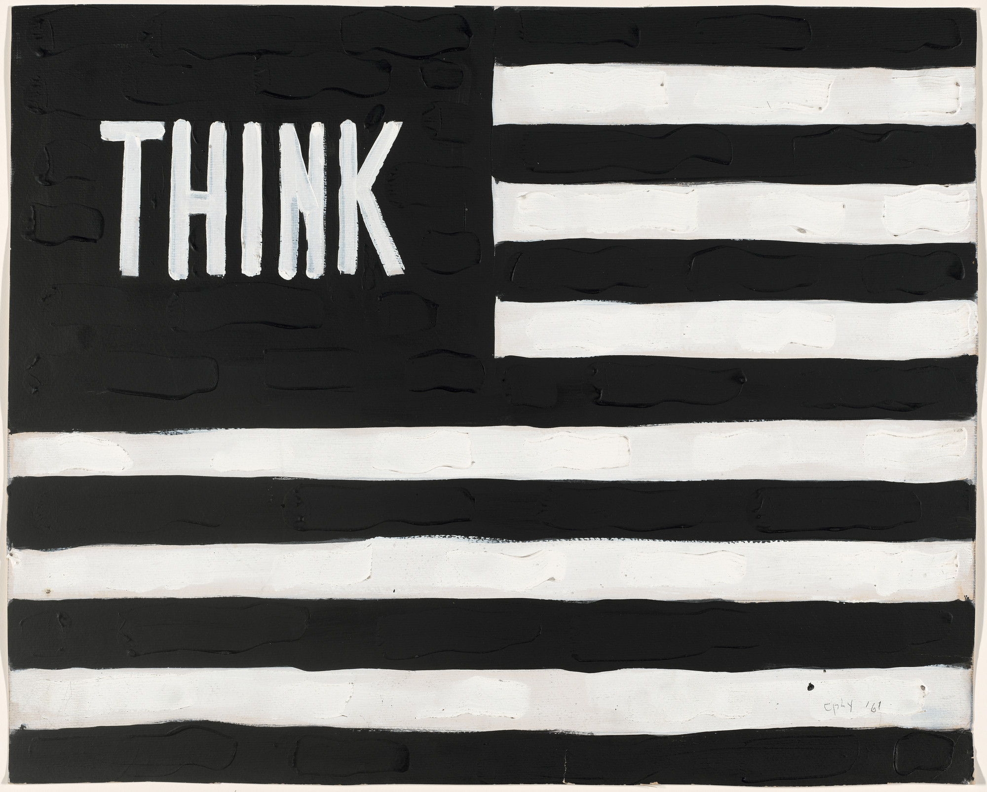 1962年 A. L. Copley 署名 抽象アート William Copley. Think. 1961 | MoMA