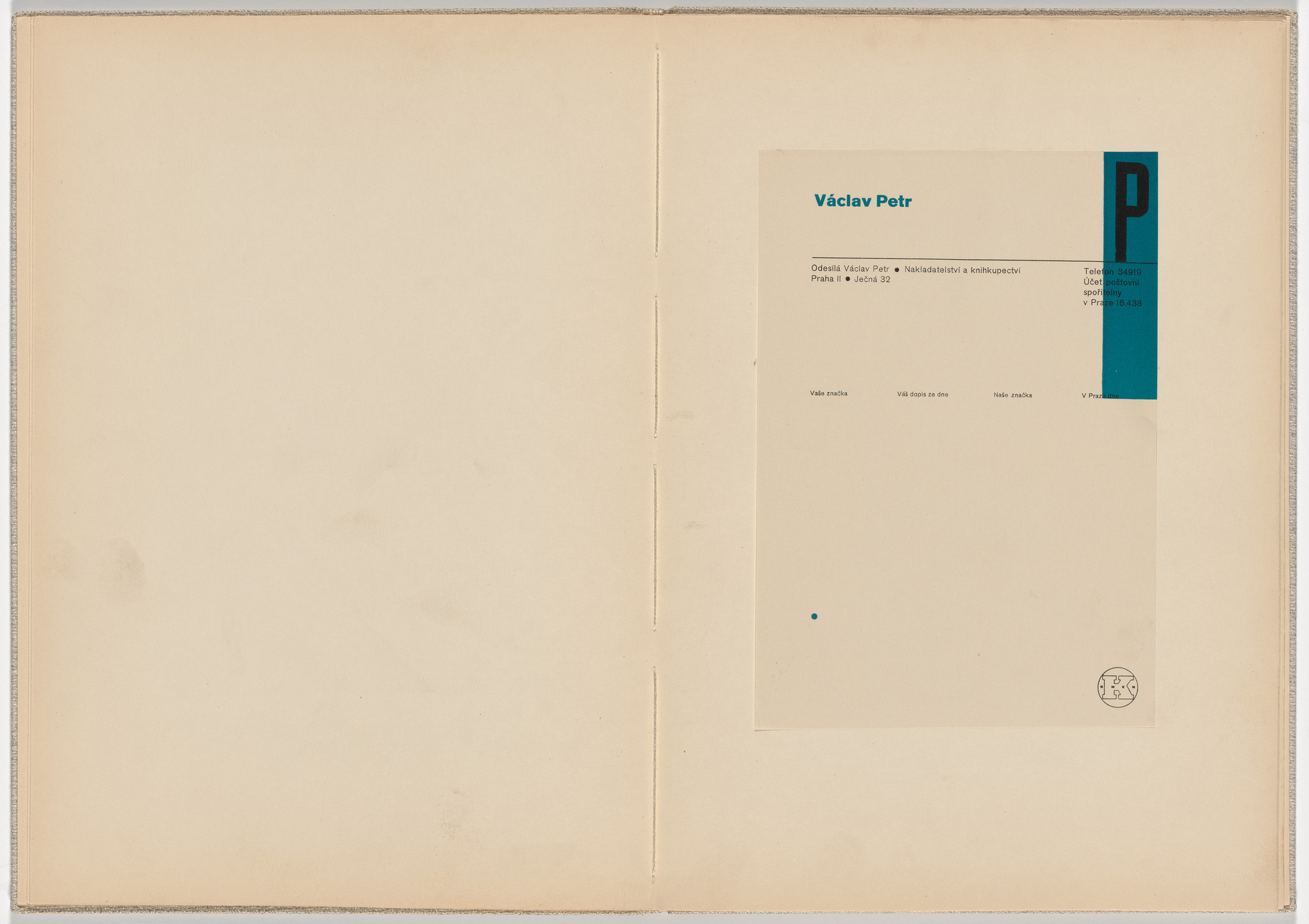 Ladislav Sutnar. Stationery and Forms (Dopisní papíry a tiskopisy). c. 1938