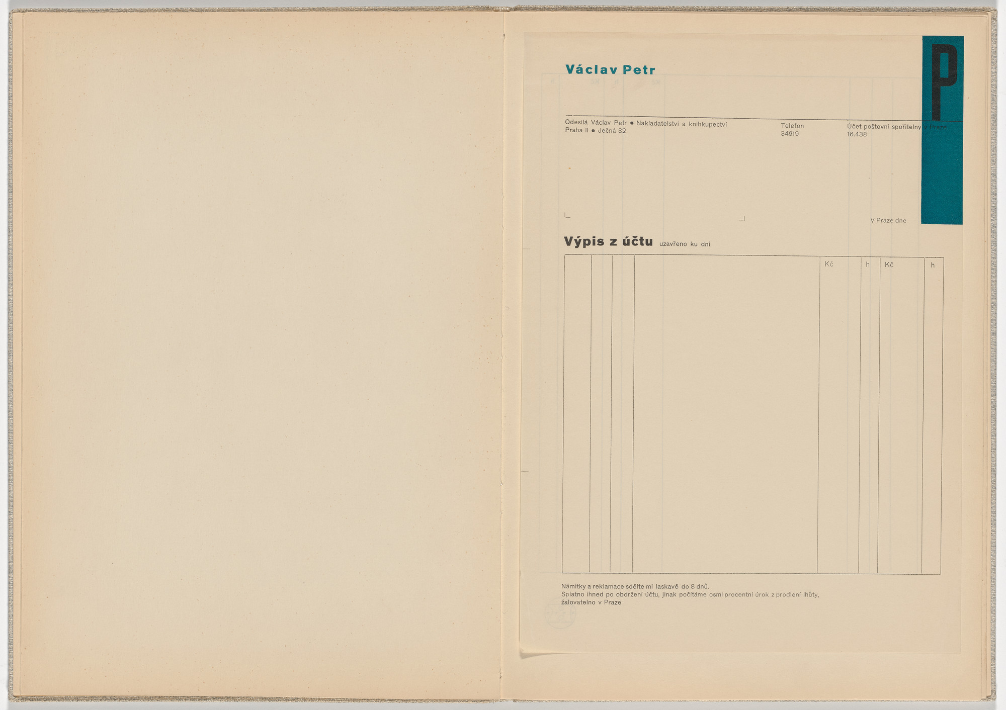 Ladislav Sutnar. Stationery and Forms (Dopisní papíry a tiskopisy). c. 1938