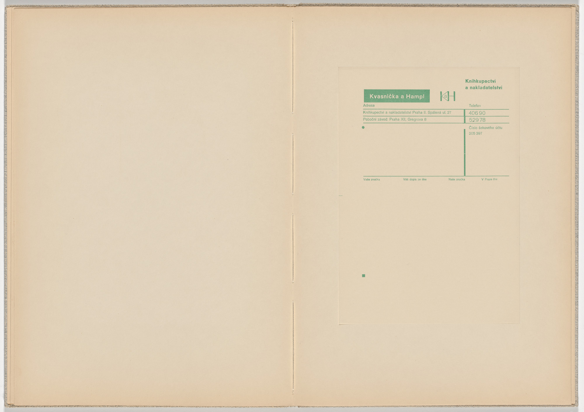 Ladislav Sutnar. Stationery and Forms (Dopisní papíry a tiskopisy). c. 1938