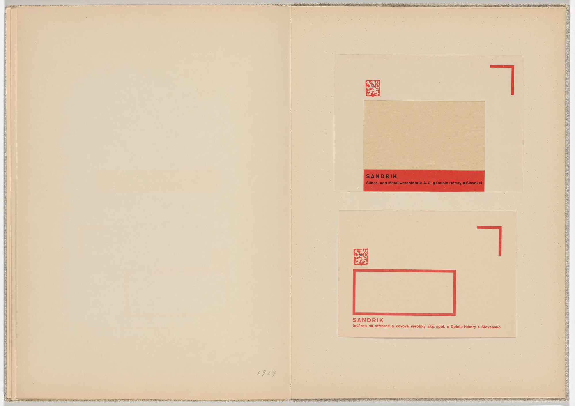 Ladislav Sutnar. Stationery and Forms (Dopisní papíry a tiskopisy). c. 1938