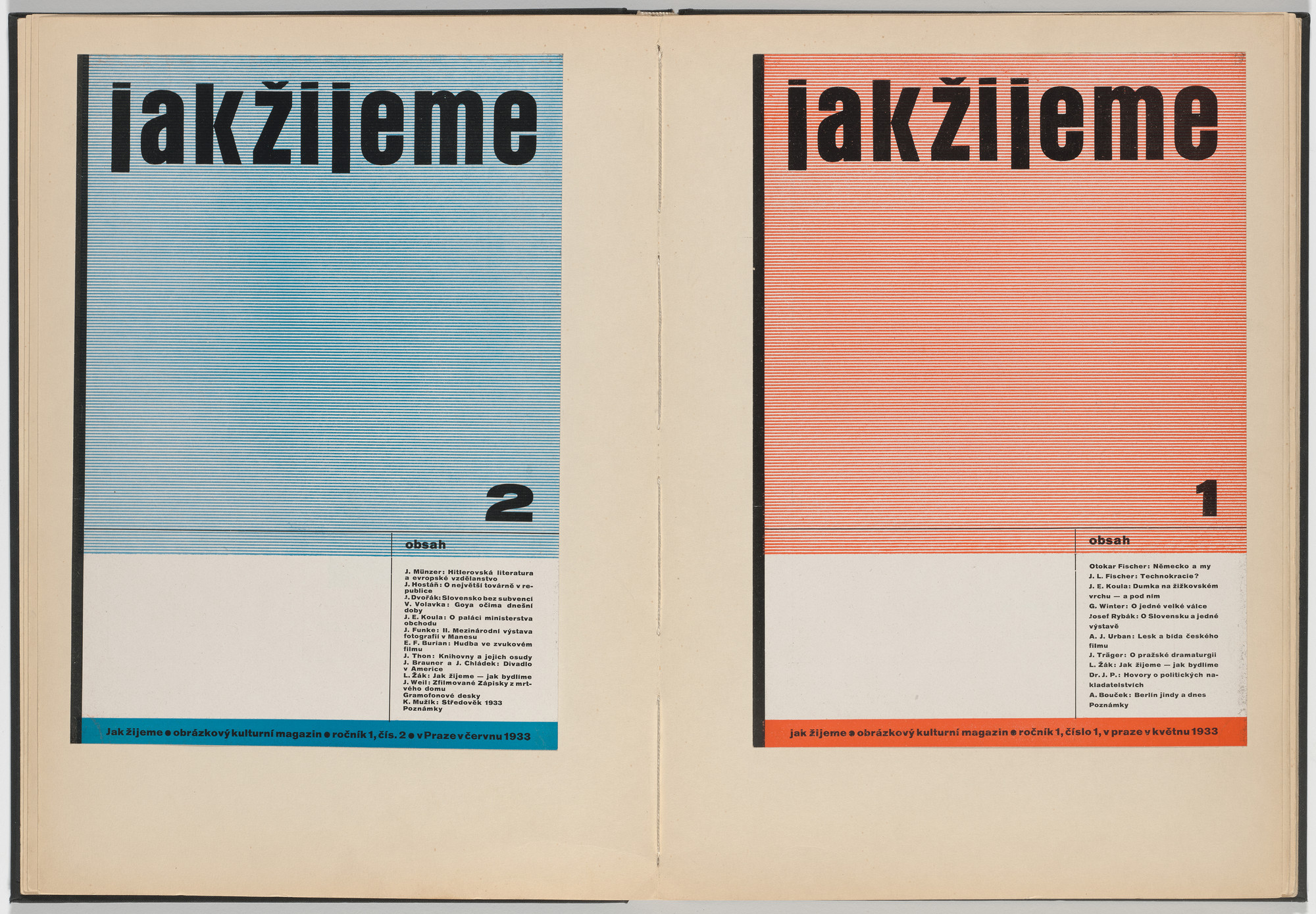 Ladislav Sutnar. Cover and Magazine Design (Obálka a úprava časopisu). c. 1938