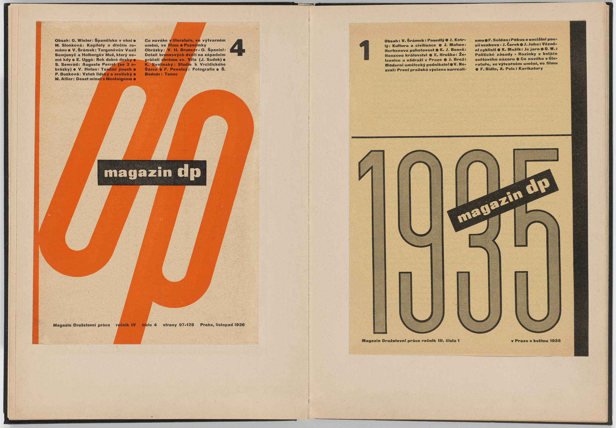 Ladislav Sutnar. Cover and Magazine Design (Obálka a úprava časopisu). c. 1938