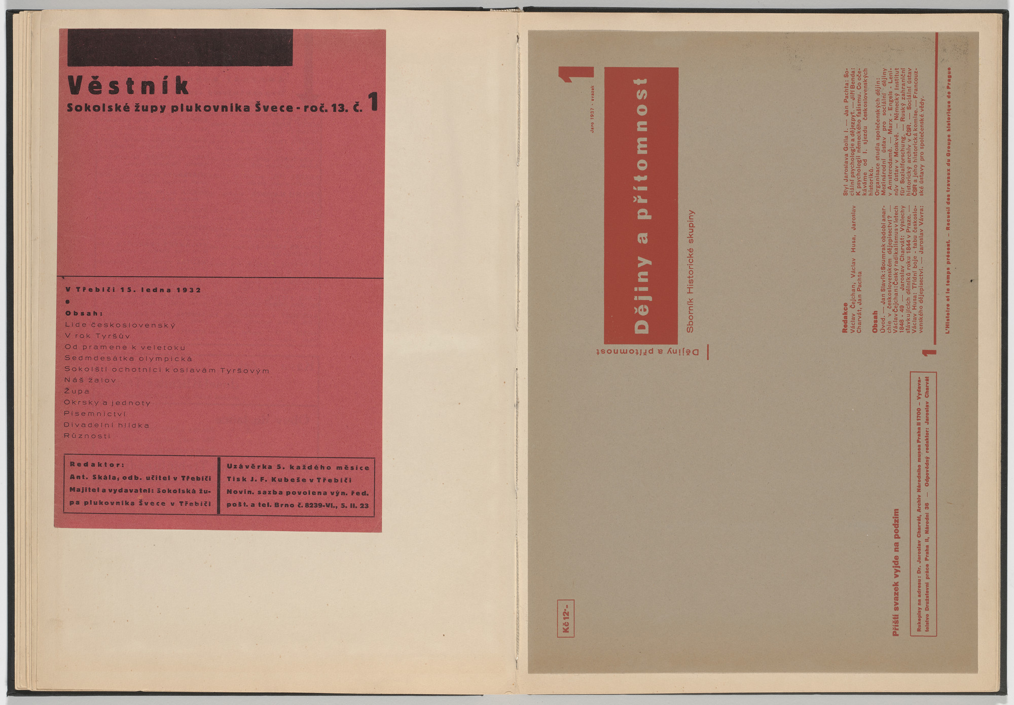 Ladislav Sutnar. Cover and Magazine Design (Obálka a úprava časopisu). c. 1938