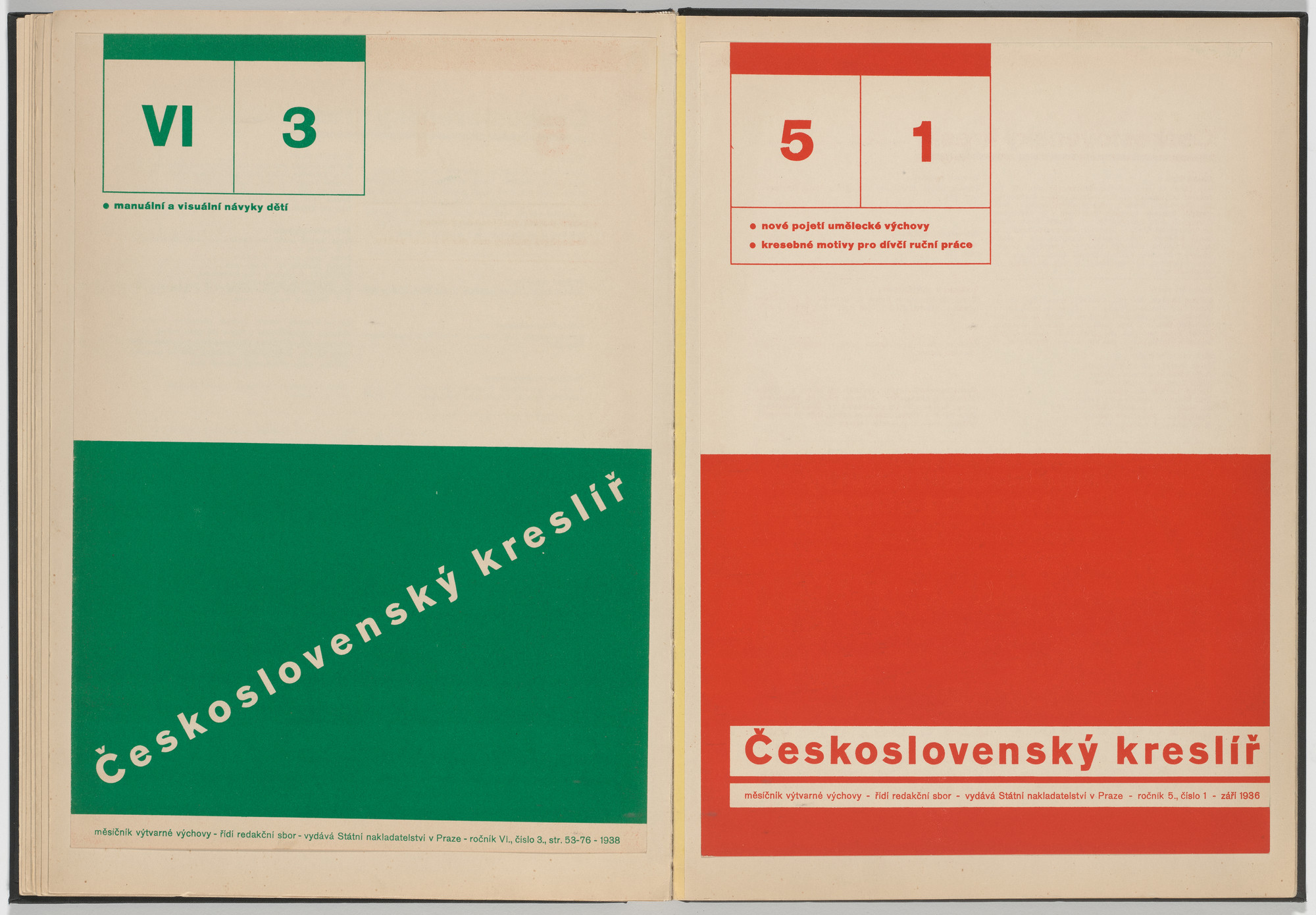 Ladislav Sutnar. Cover and Magazine Design (Obálka a úprava časopisu). c. 1938