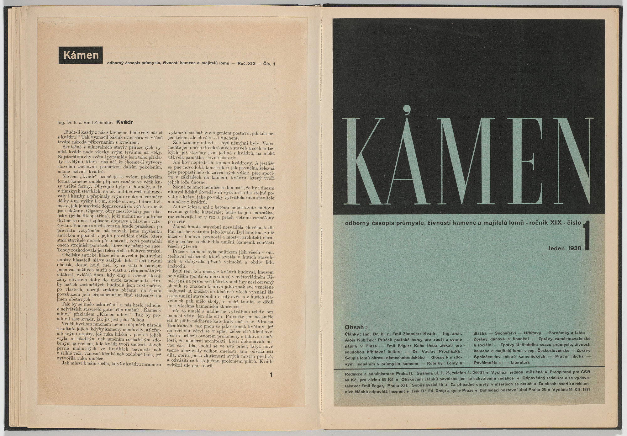 Ladislav Sutnar. Cover and Magazine Design (Obálka a úprava časopisu). c. 1938