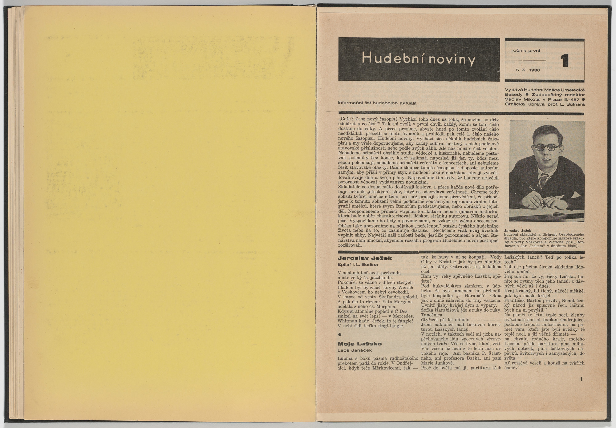 Ladislav Sutnar. Cover and Magazine Design (Obálka a úprava časopisu). c. 1938