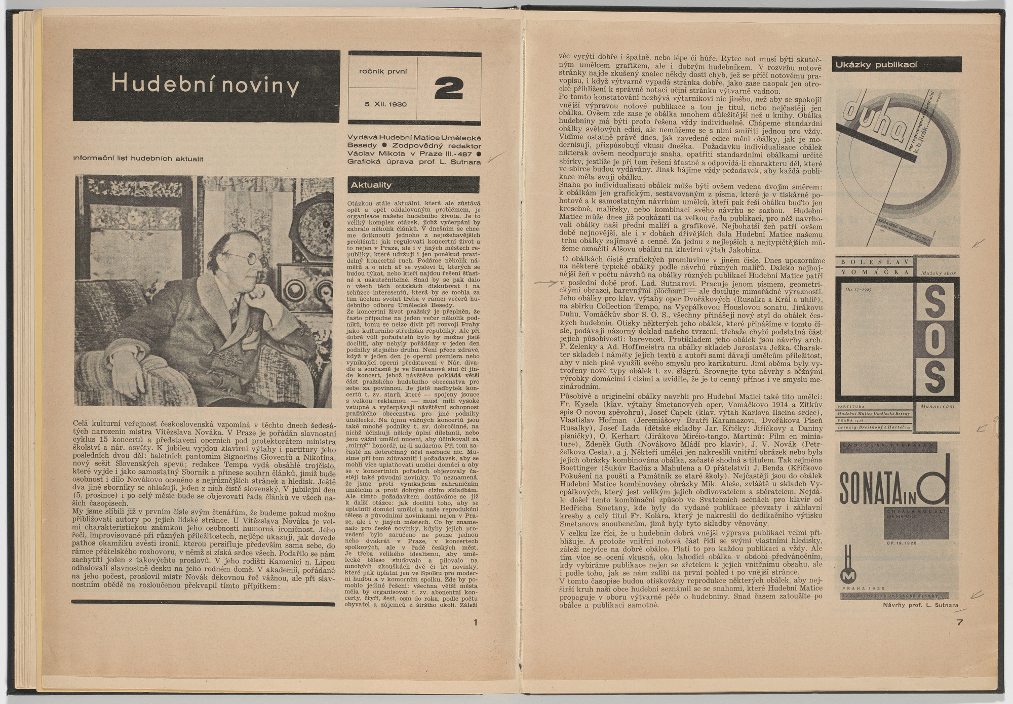 Ladislav Sutnar. Cover and Magazine Design (Obálka a úprava časopisu). c. 1938
