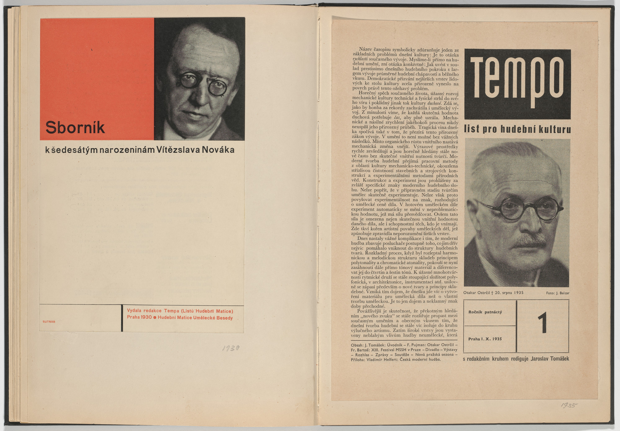 Ladislav Sutnar. Cover and Magazine Design (Obálka a úprava časopisu). c. 1938