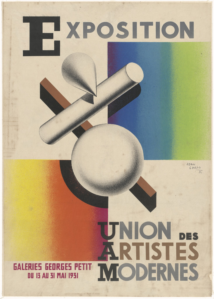 Poster for the Union of Modern Artists (Union des Artistes Modernes) exhibition, Galeries Georges Petit, Paris
