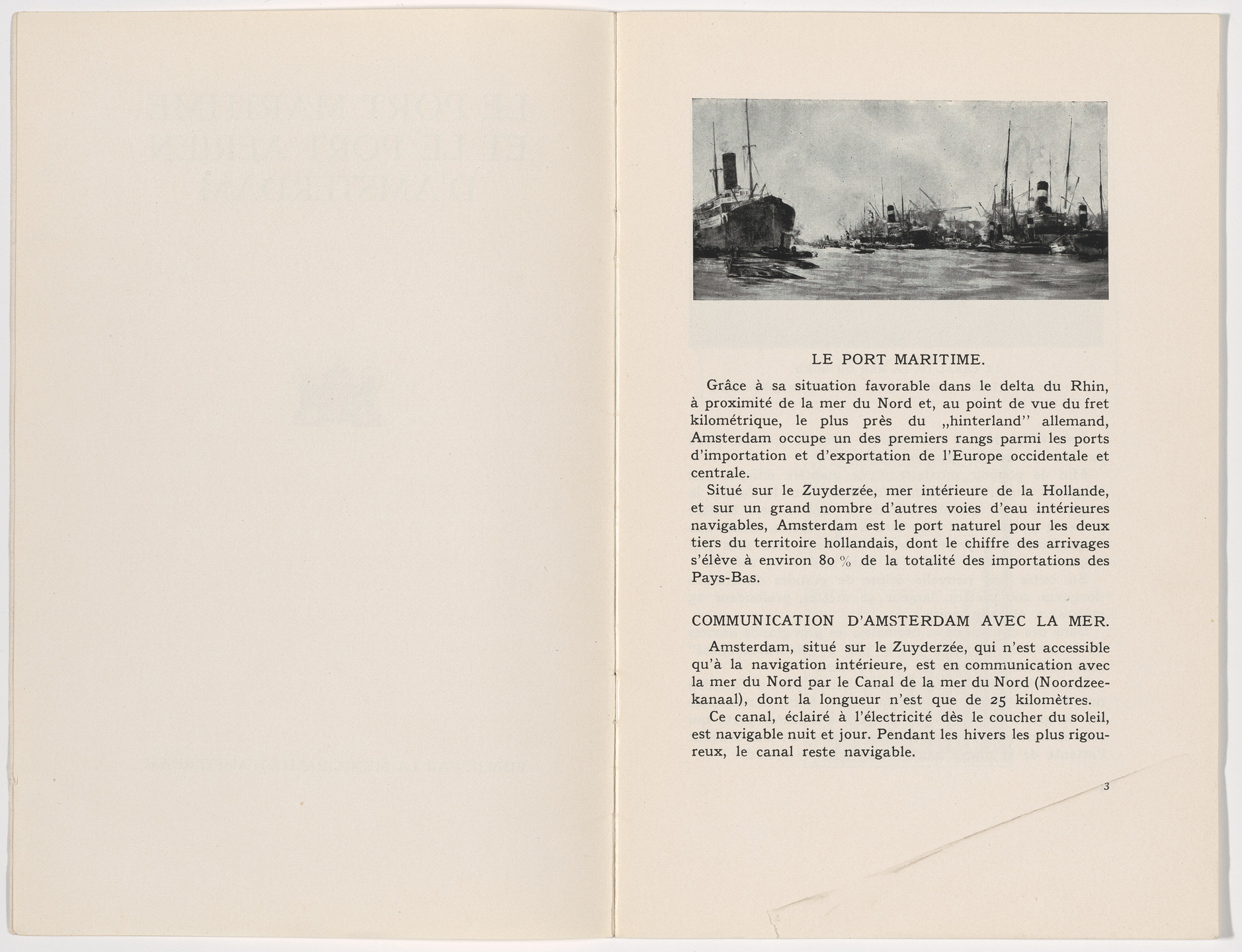 Fré Cohen. Information brochure for the Seaports and Airports of Amsterdam (Le port maritime et la port aérien d’Amsterdam). 1931
