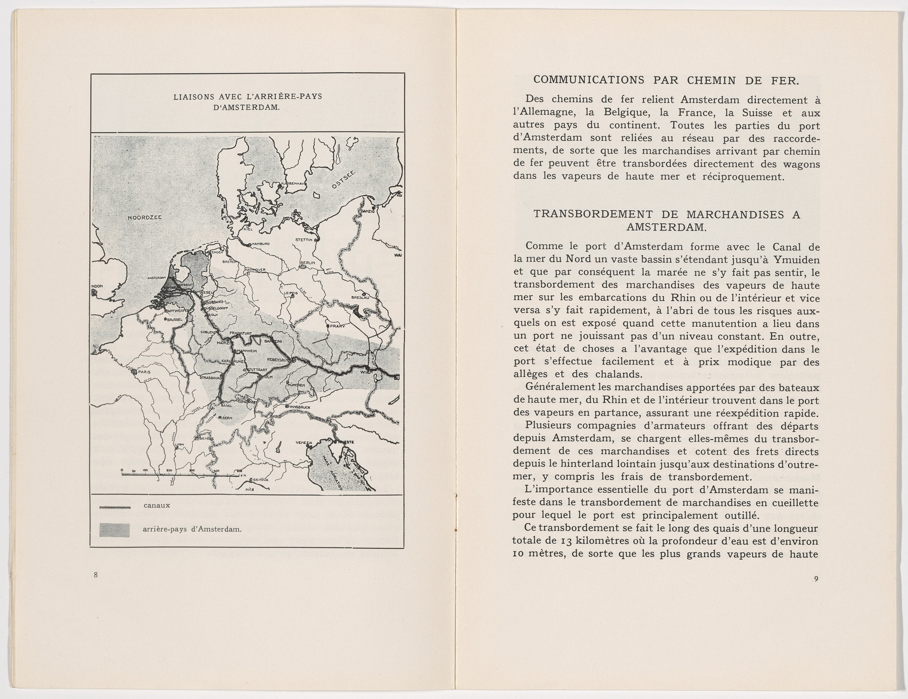 Fré Cohen. Information brochure for the Seaports and Airports of Amsterdam (Le port maritime et la port aérien d’Amsterdam). 1931