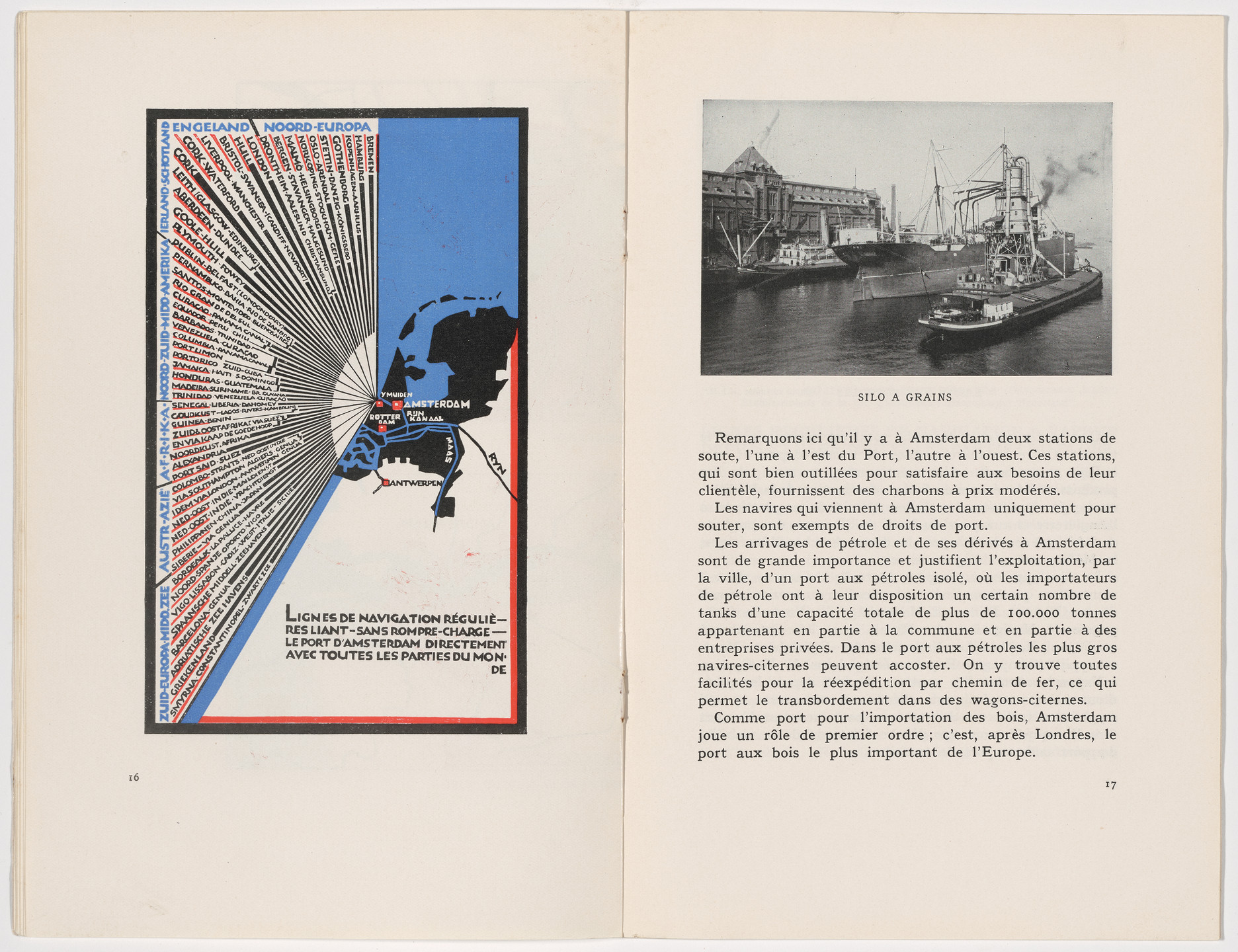 Fré Cohen. Information brochure for the Seaports and Airports of Amsterdam (Le port maritime et la port aérien d’Amsterdam). 1931