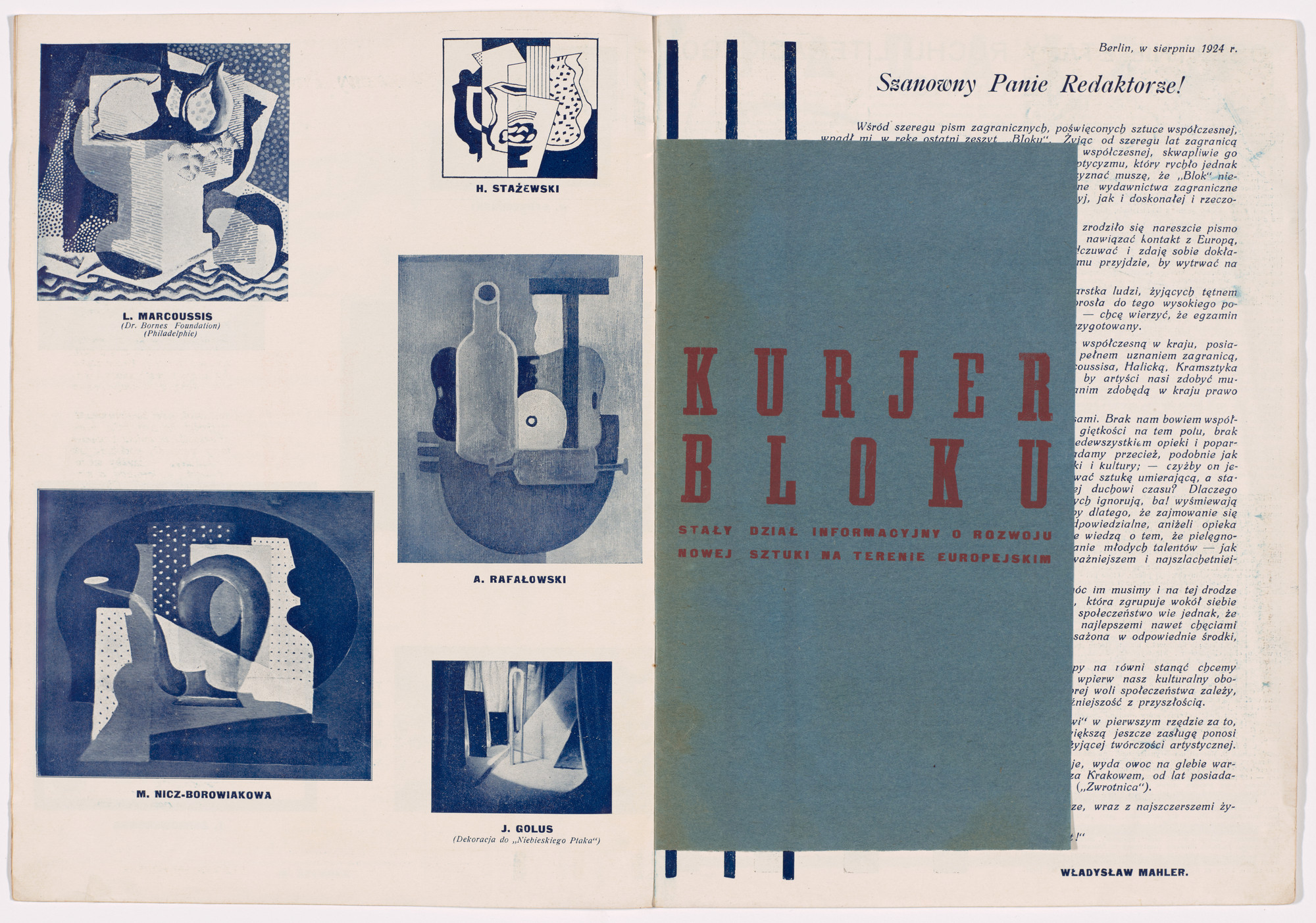 Mieczysław Szczuka, Teresa Żarnower. Blok no. 6-7. 1924