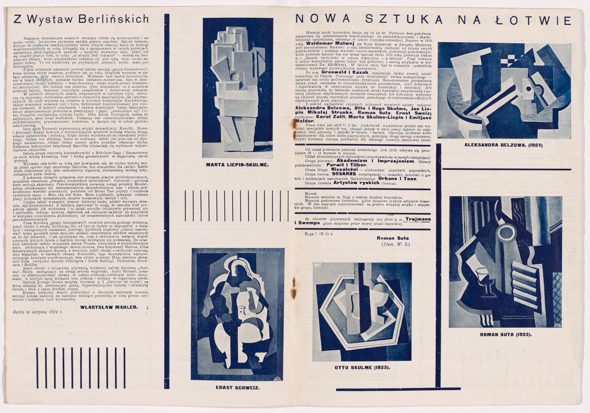 Mieczysław Szczuka, Teresa Żarnower. Blok no. 6-7. 1924