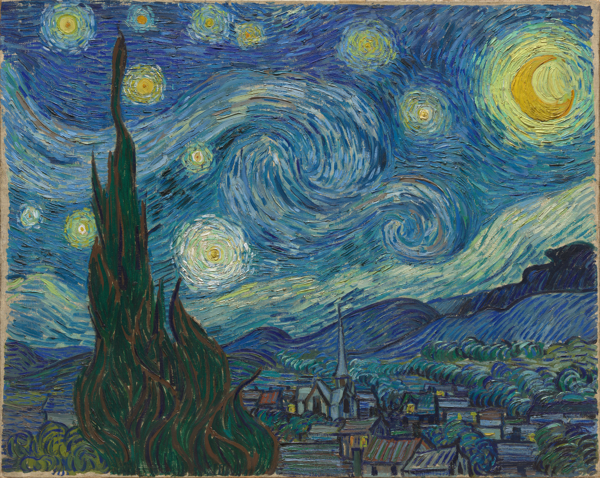Vincent Van Gogh The Starry Night Saint Remy June 18 Moma