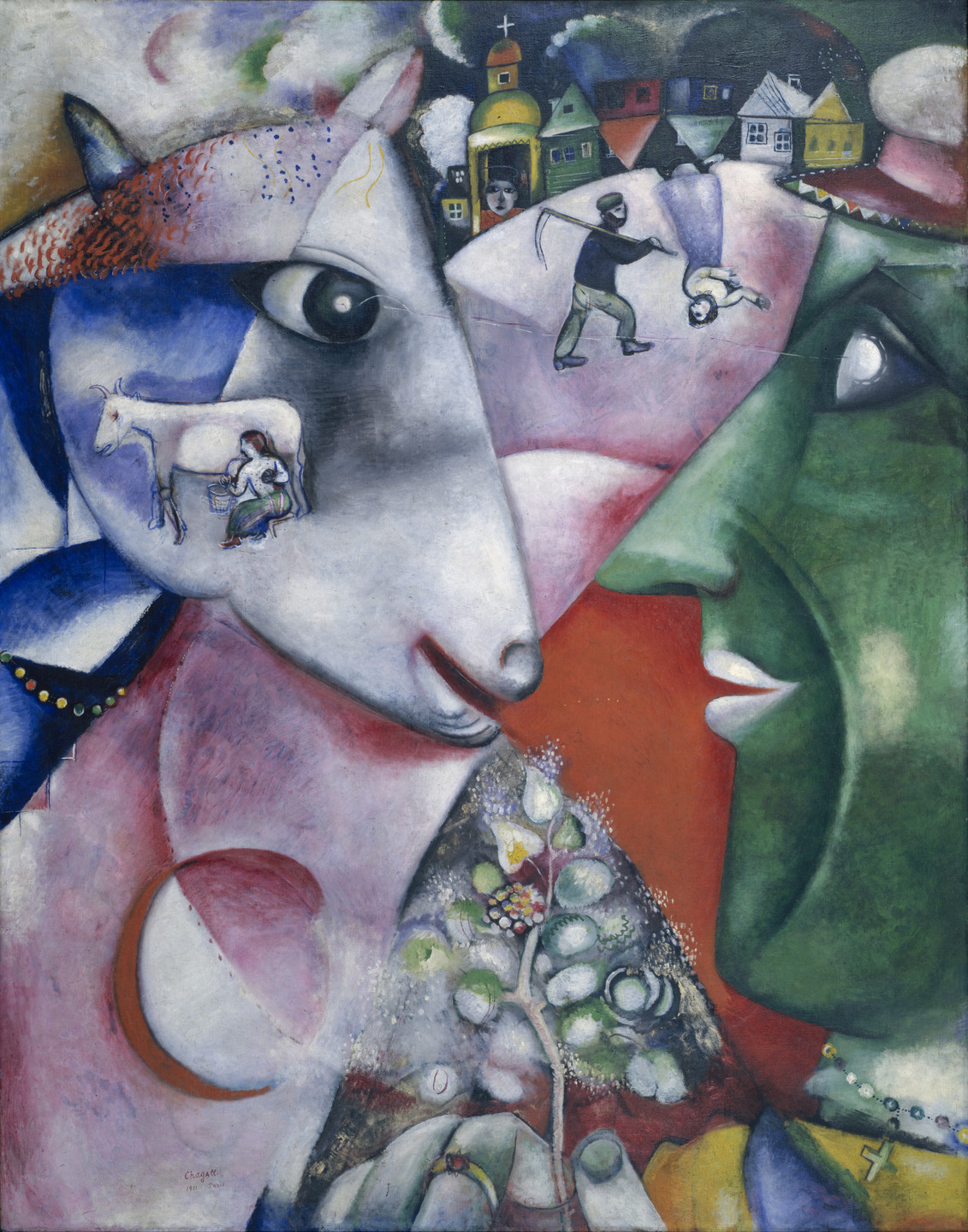 Marc Chagall. I and the Village. 1911