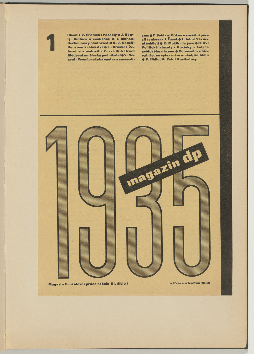 Ladislav Sutnar. Cover and Magazine Design (Obálka a úprava časopisu). c. 1938