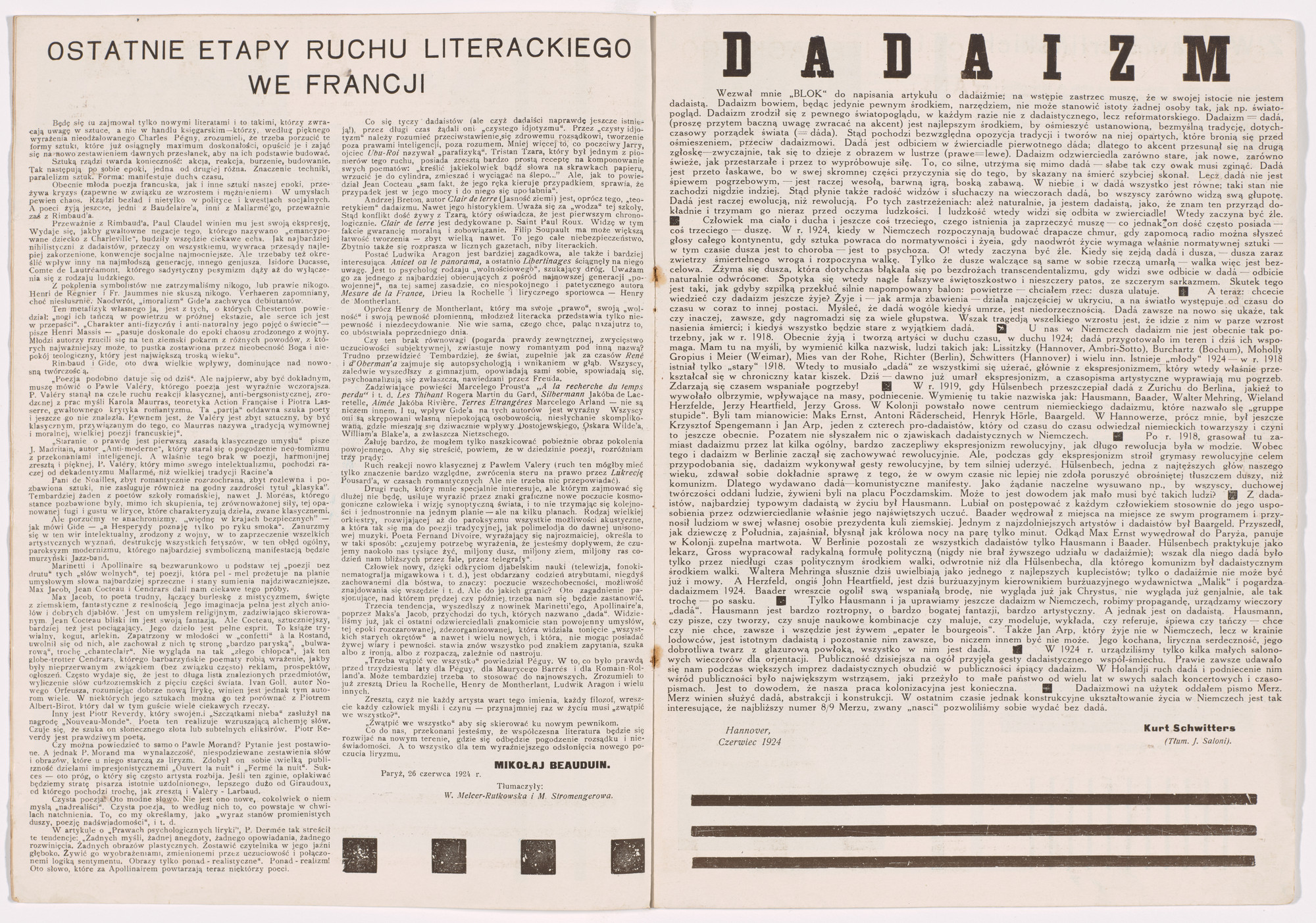 Mieczysław Szczuka, Teresa Żarnower. Blok no. 6-7. 1924