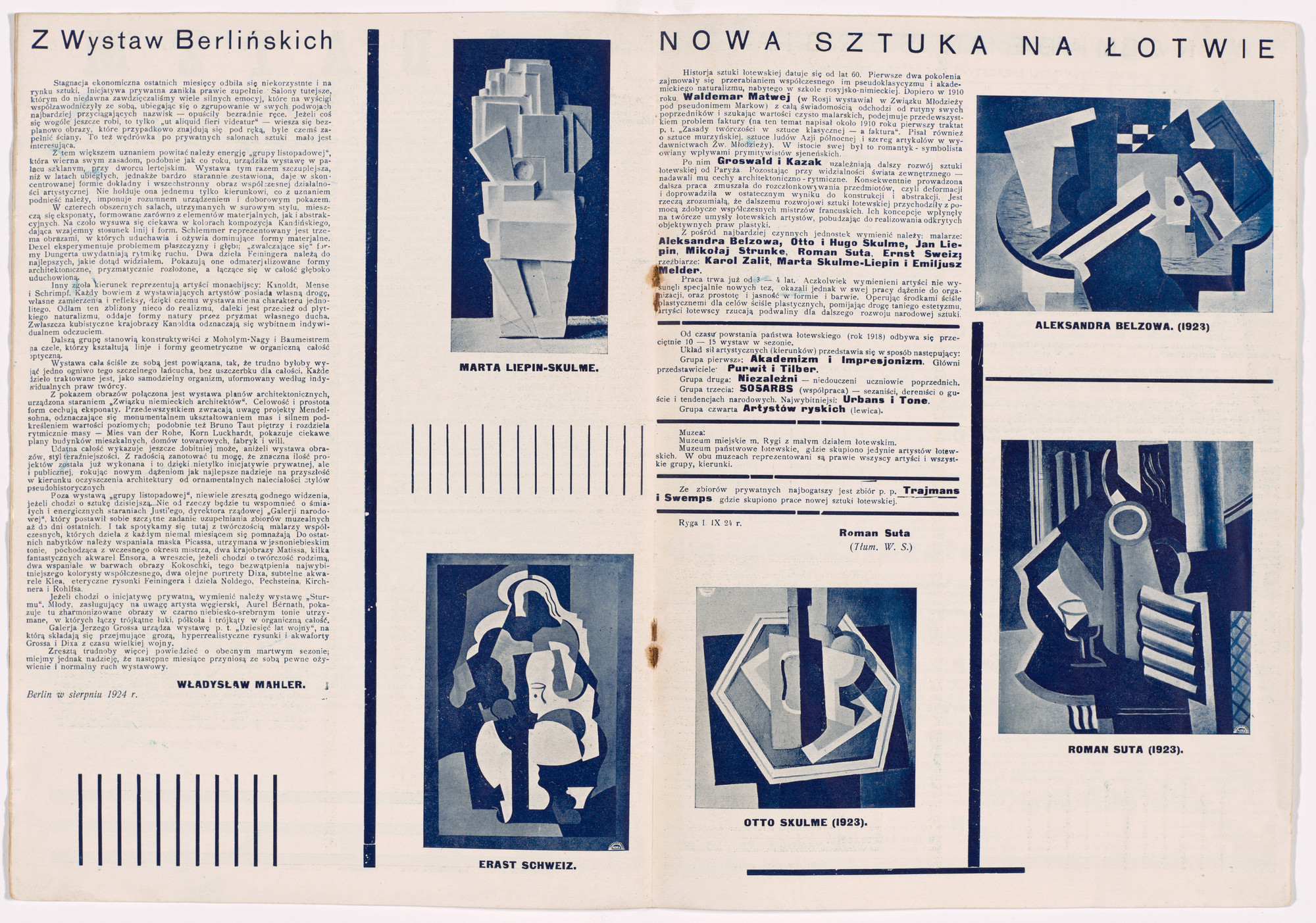 Mieczysław Szczuka, Teresa Żarnower. Blok no. 6-7. 1924