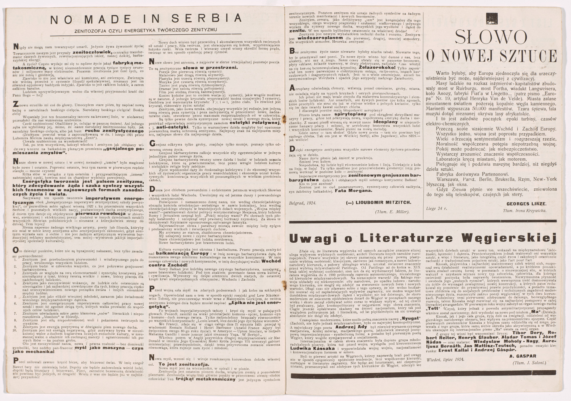 Mieczysław Szczuka, Teresa Żarnower. Blok no. 6-7. 1924