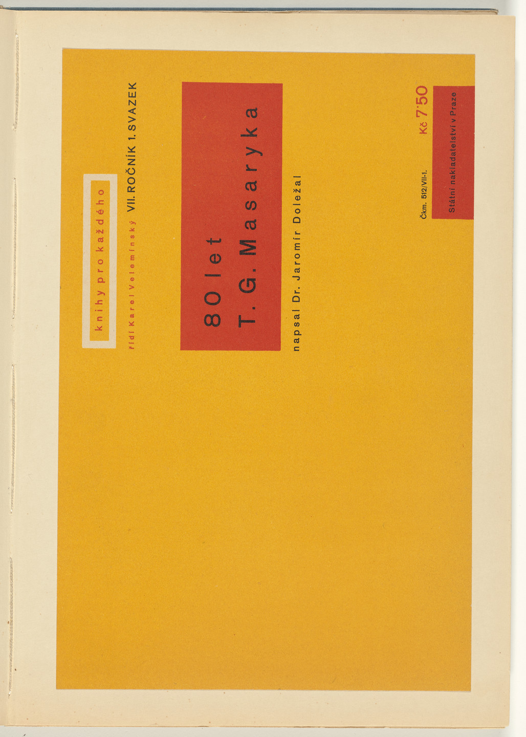 Ladislav Sutnar. Book Covers–Typography and Photography (Knižní obálky–Písmo a fotografie). c. 1938
