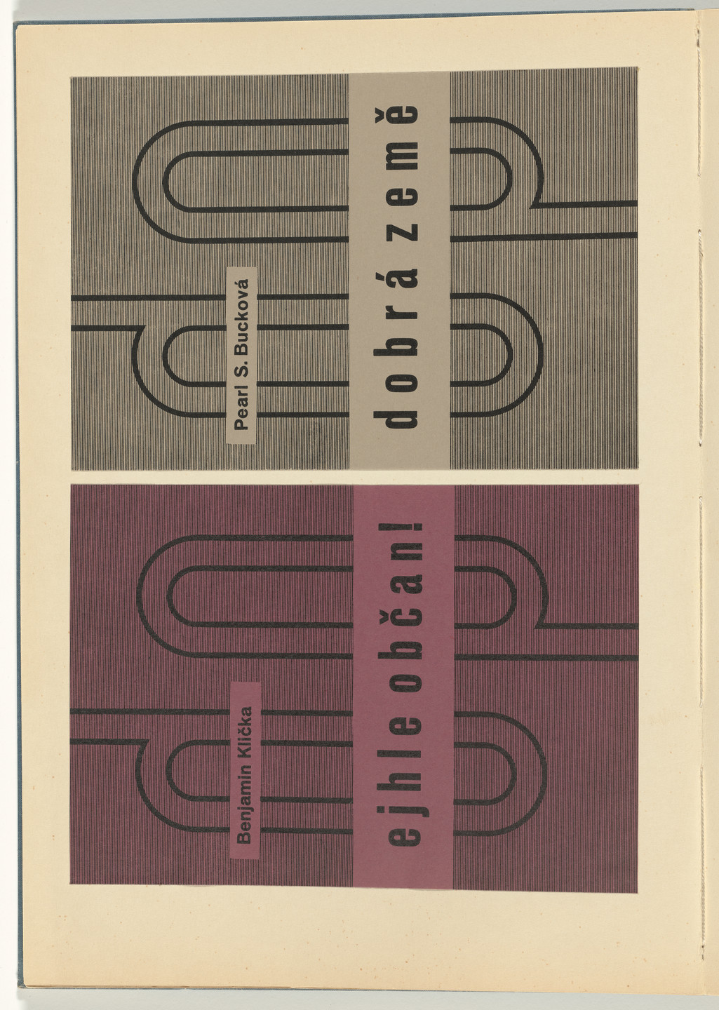 Ladislav Sutnar. Book Covers–Typography and Photography (Knižní obálky–Písmo a fotografie). c. 1938