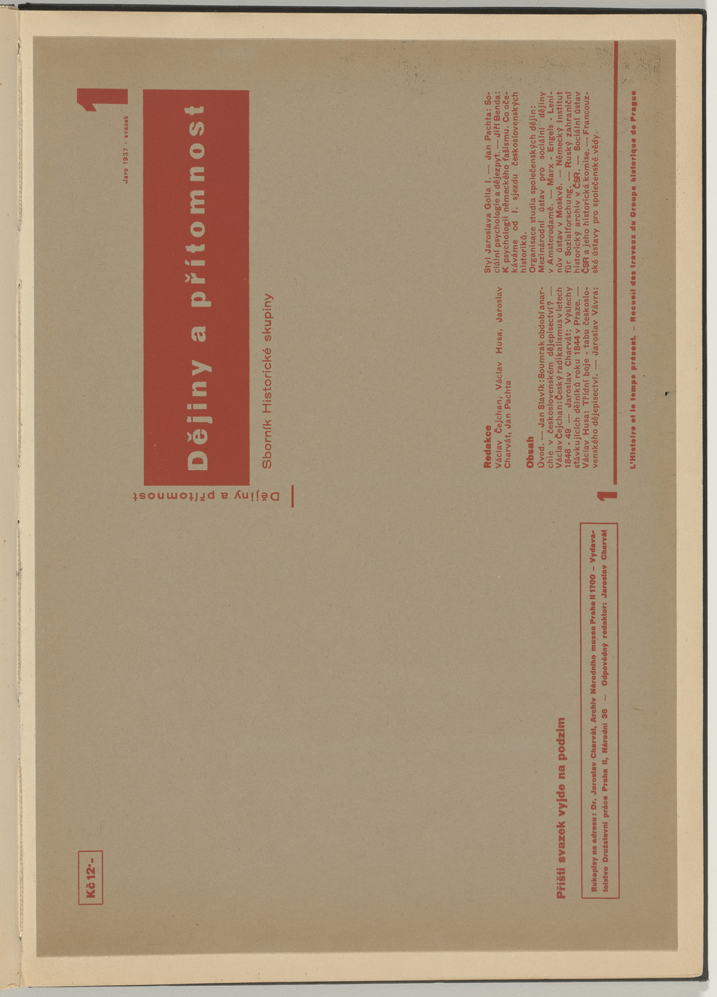 Ladislav Sutnar. Cover and Magazine Design (Obálka a úprava časopisu). c. 1938
