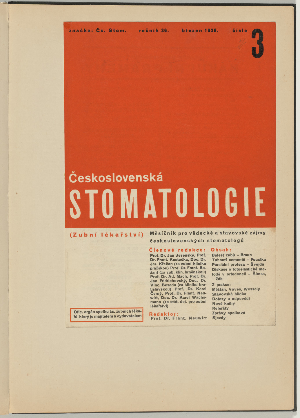 Ladislav Sutnar. Cover and Magazine Design (Obálka a úprava časopisu). c. 1938