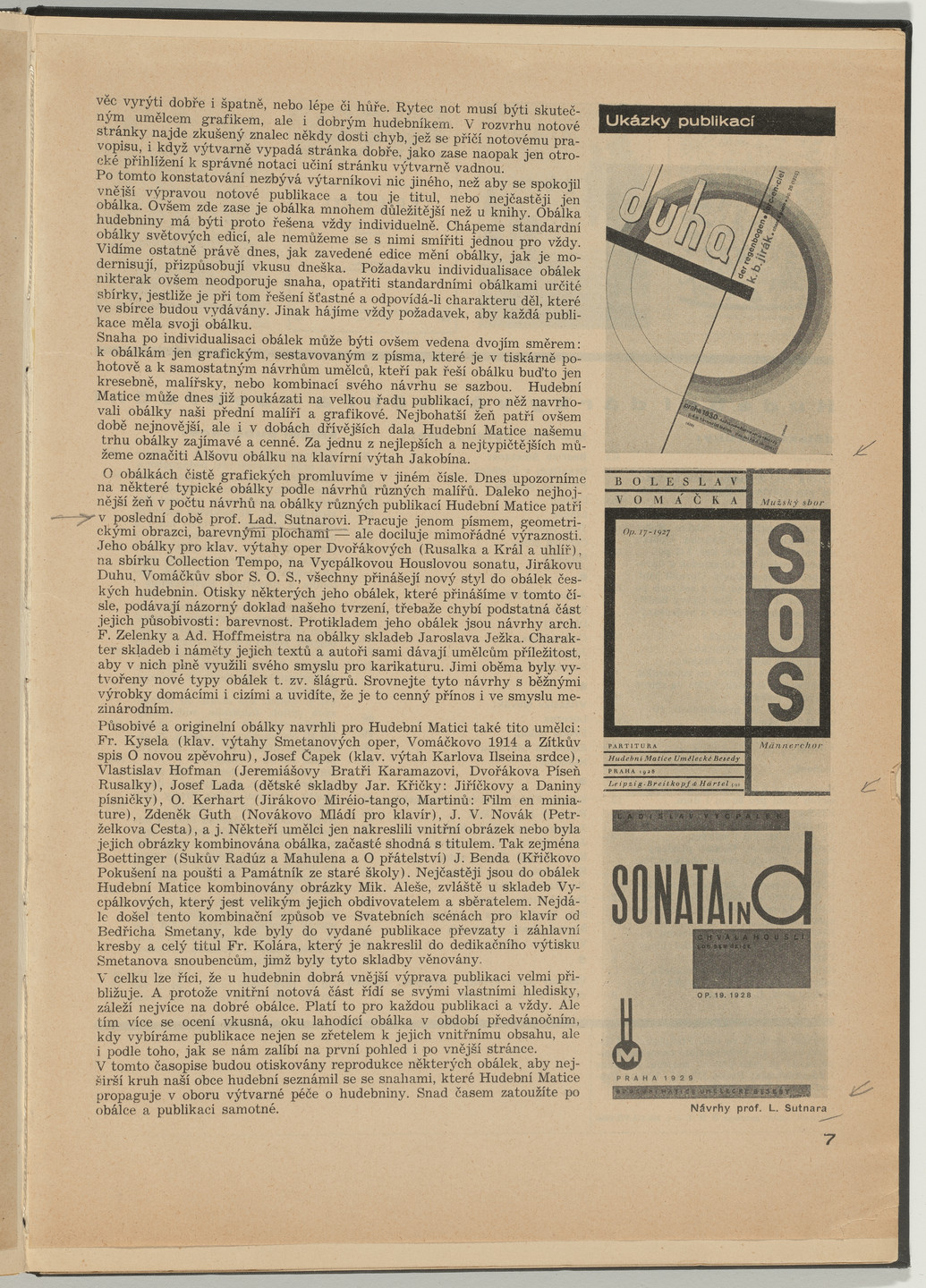 Ladislav Sutnar. Cover and Magazine Design (Obálka a úprava časopisu). c. 1938
