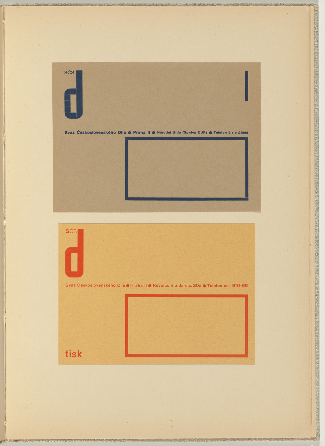 Ladislav Sutnar. Stationery and Forms (Dopisní papíry a tiskopisy). c. 1938