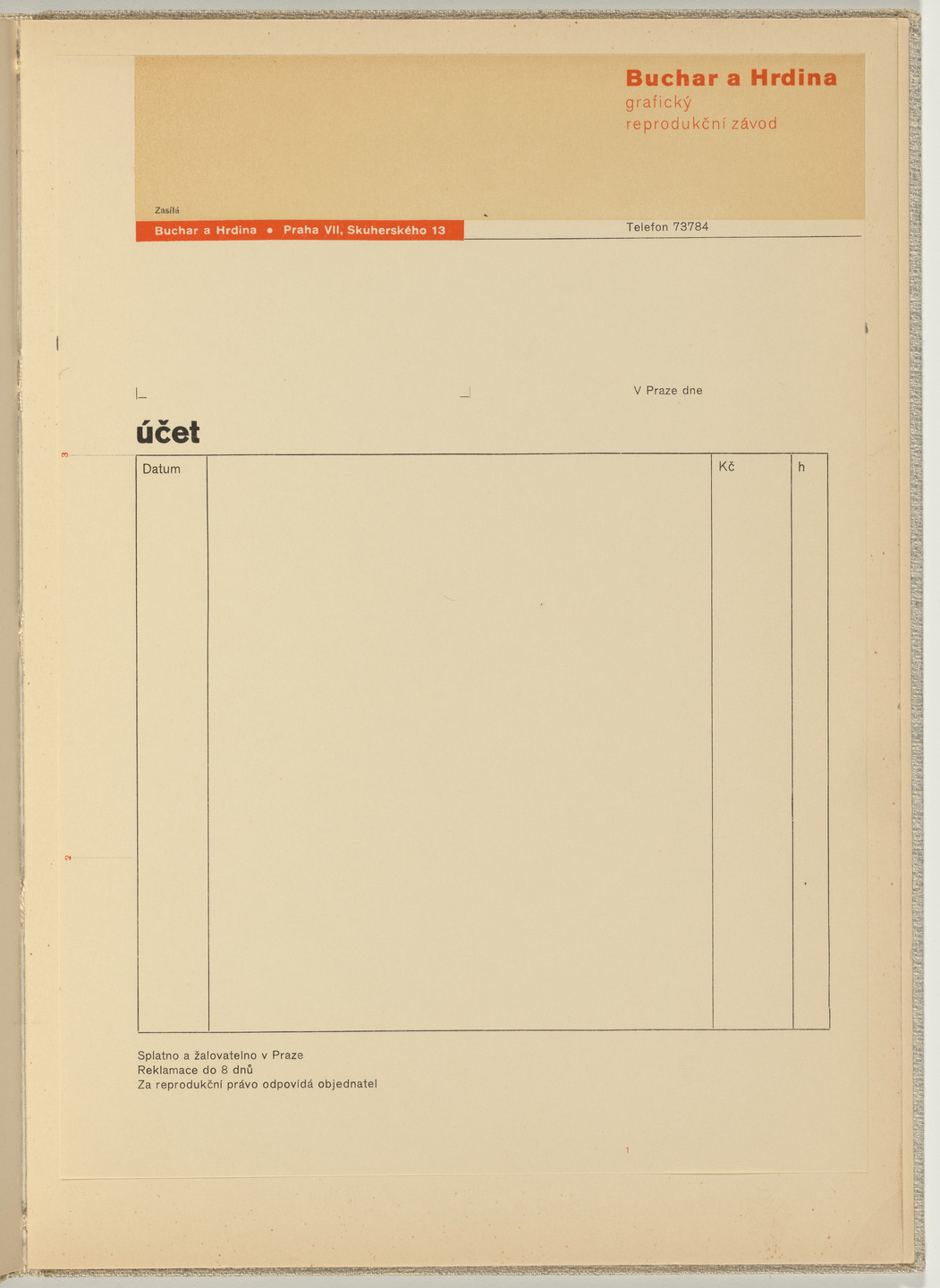 Ladislav Sutnar. Stationery and Forms (Dopisní papíry a tiskopisy). c. 1938