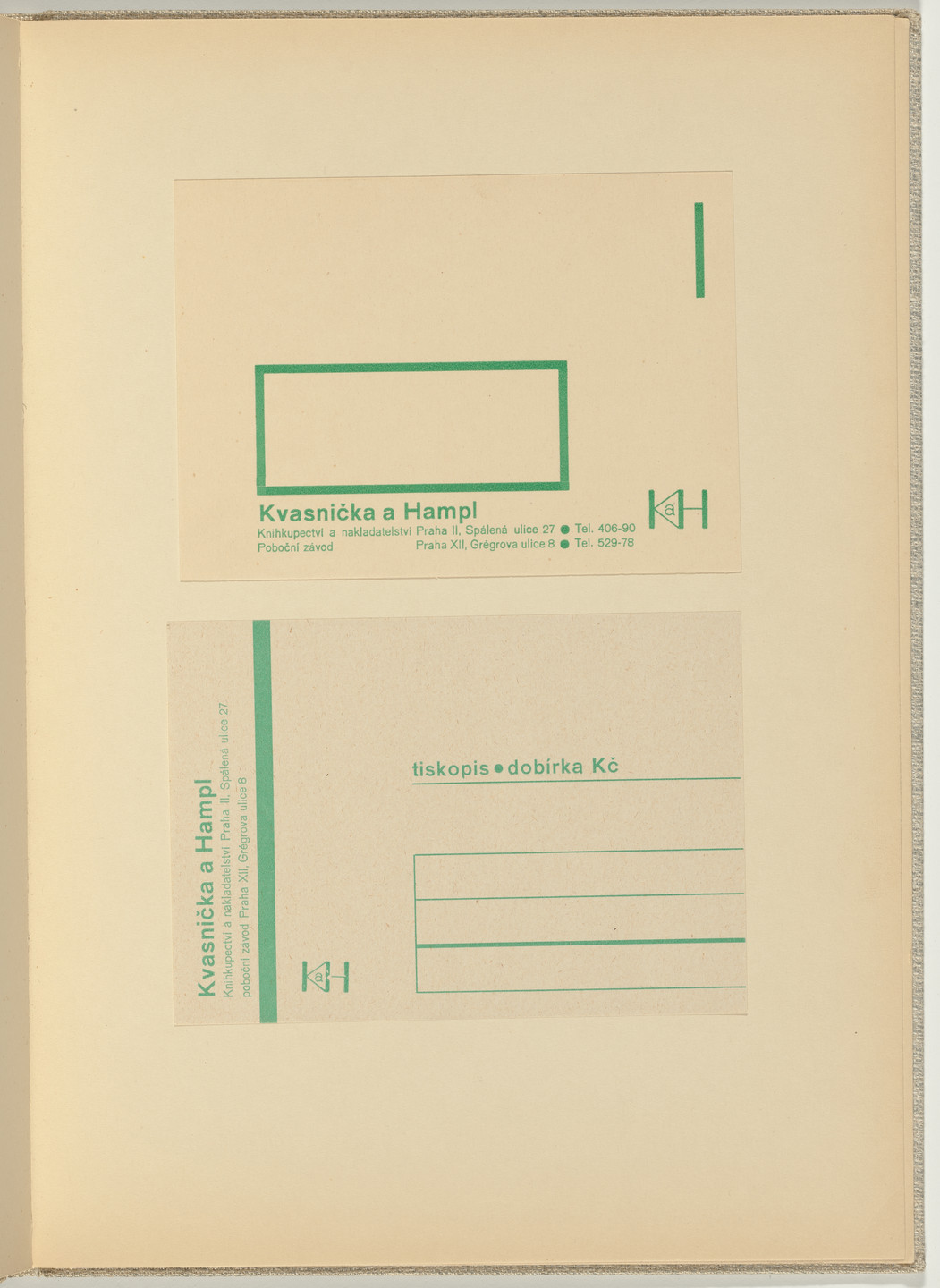 Ladislav Sutnar. Stationery and Forms (Dopisní papíry a tiskopisy). c. 1938