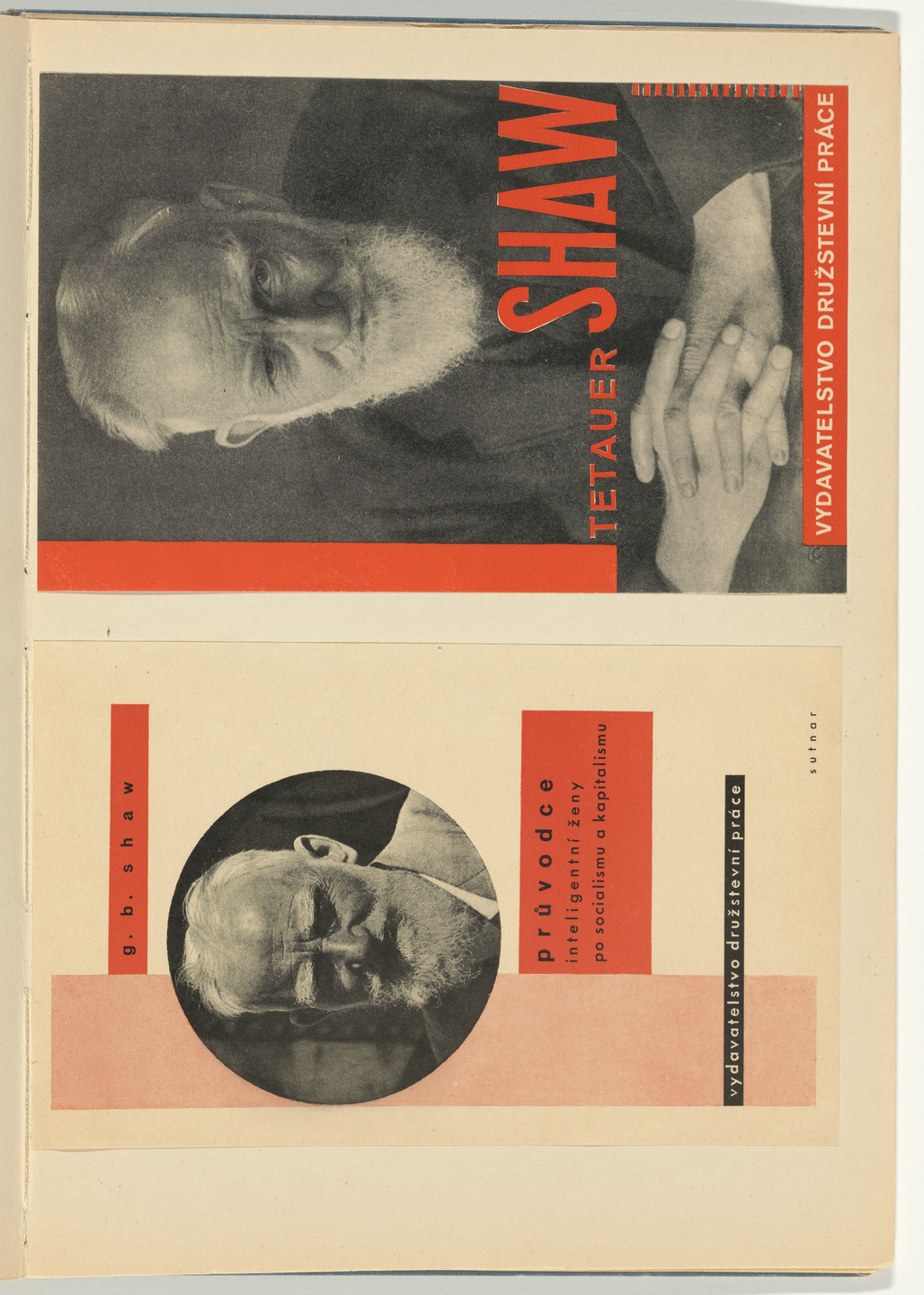 Ladislav Sutnar. Book Covers–Typography and Photography (Knižní obálky–Písmo a fotografie). c. 1938