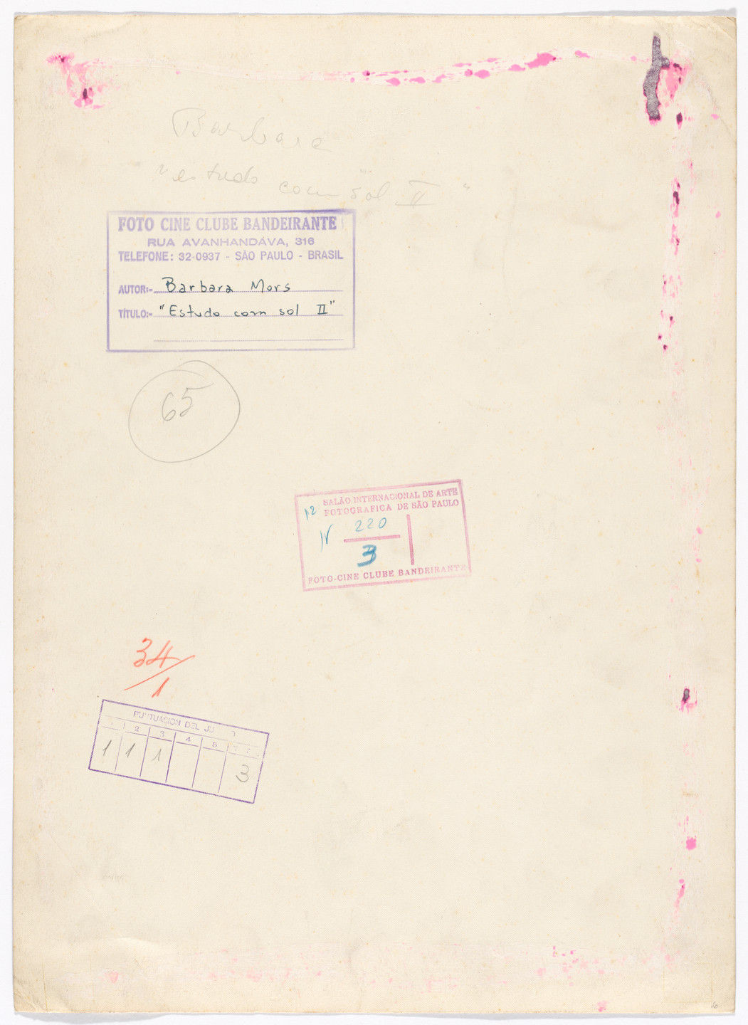 Barbara Mors. Study with Sun II (Estudo com sol II). c. 1953